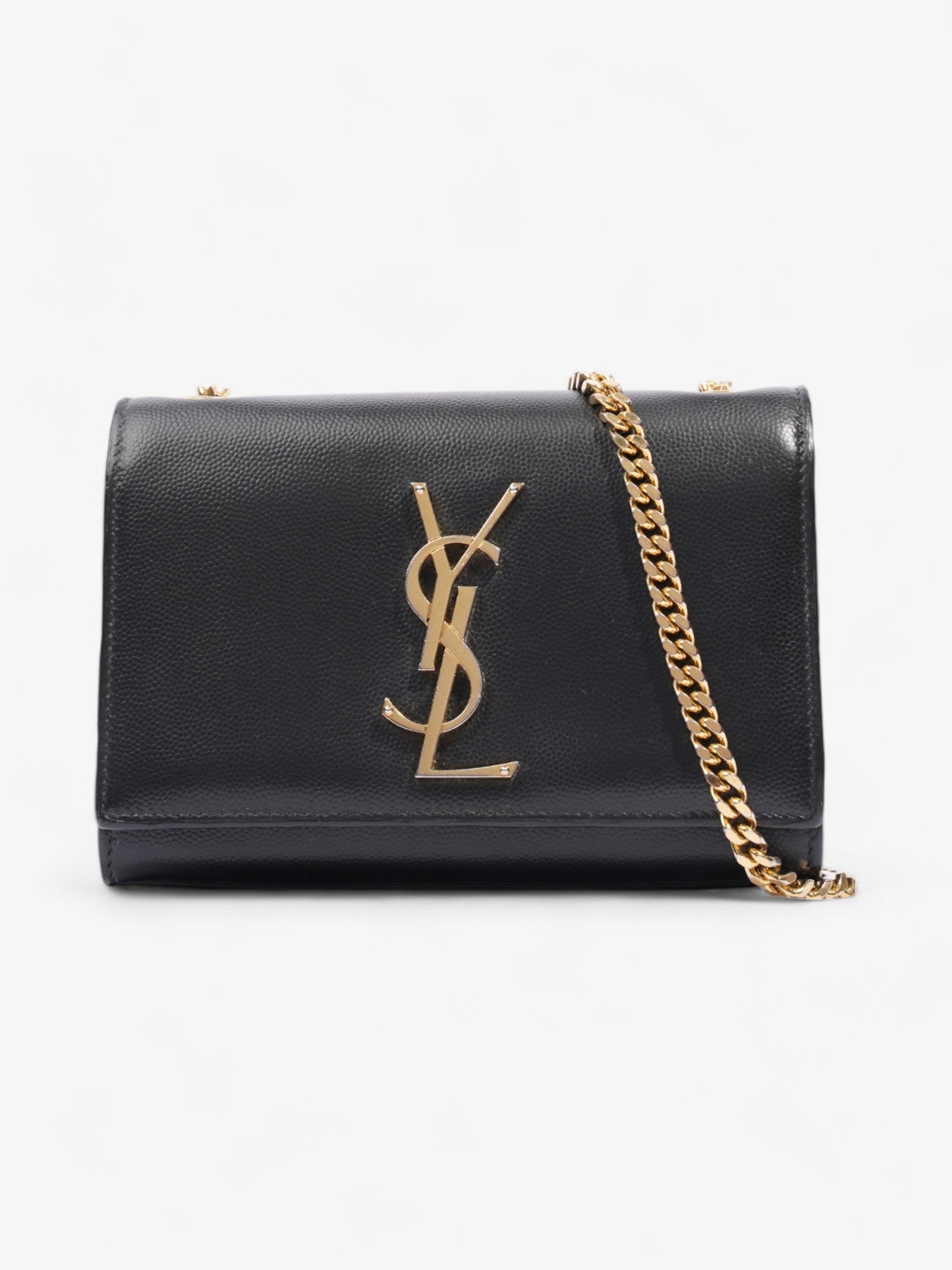 Saint Laurent Kate Black Grained Leather Small
