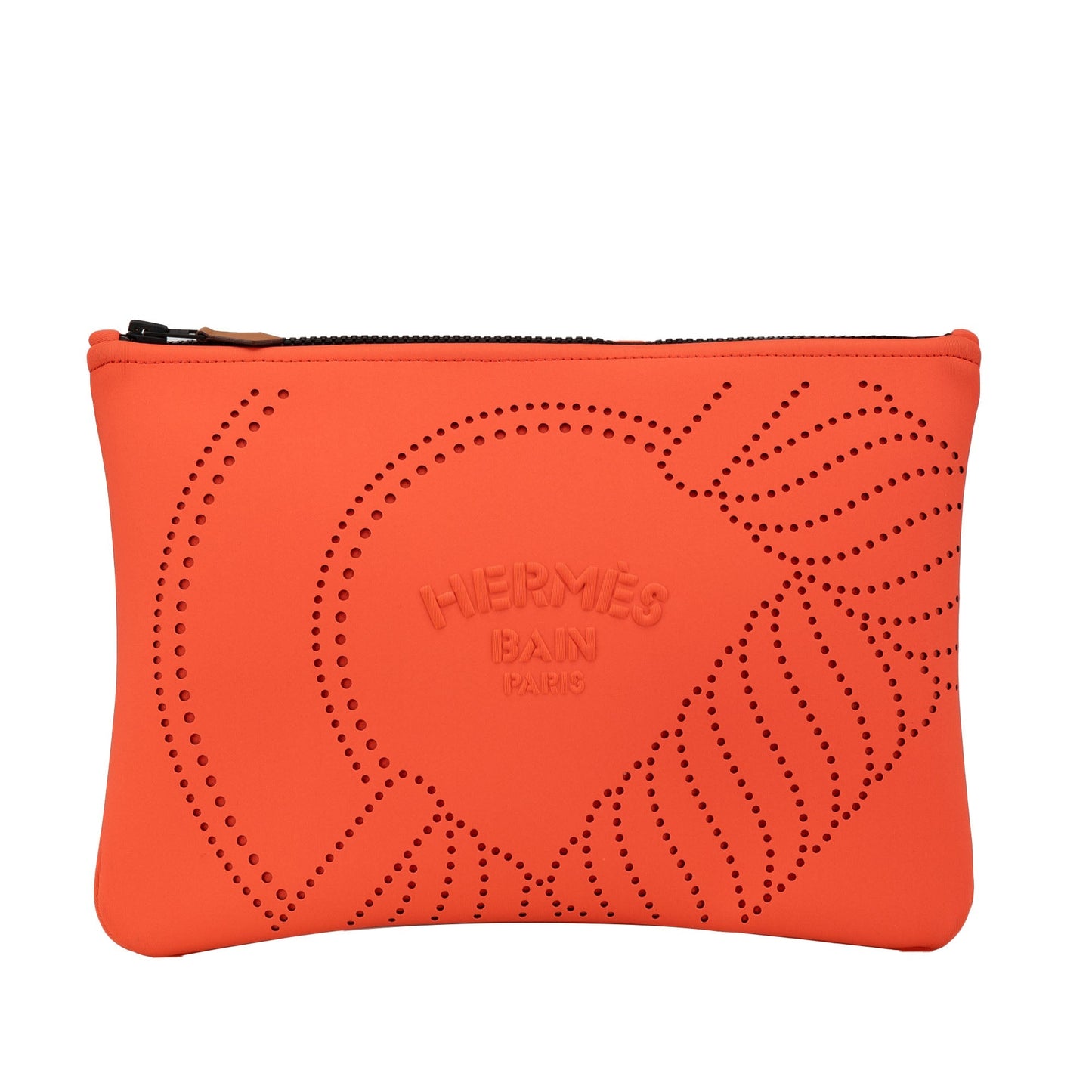 Hermès Medium Neoprene Neobain Canoe H Case Orange
