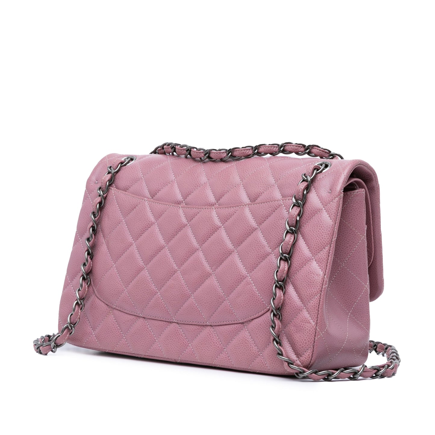 Chanel Jumbo Classic Caviar Double Flap Pink