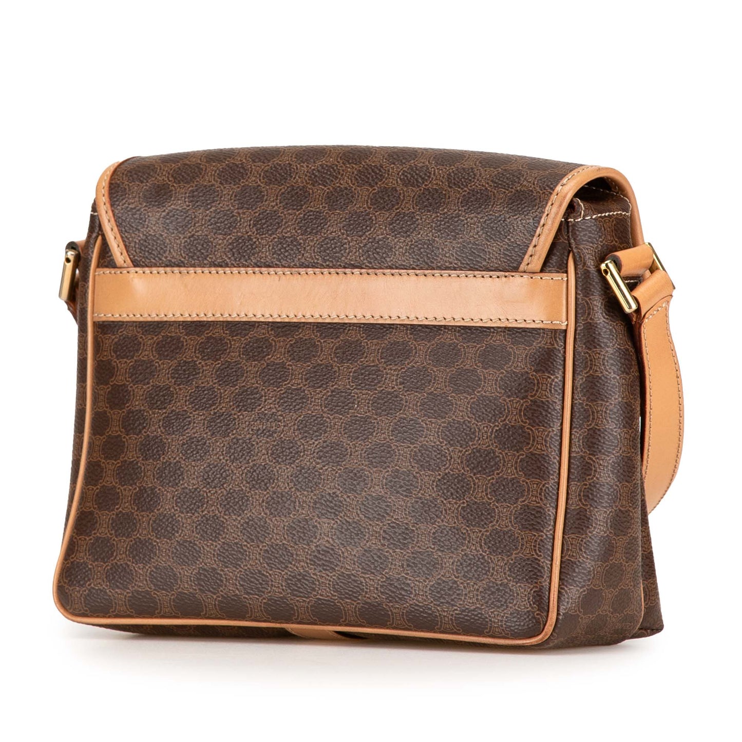 Celine Macadam Coated Canvas Crossbody Brown
