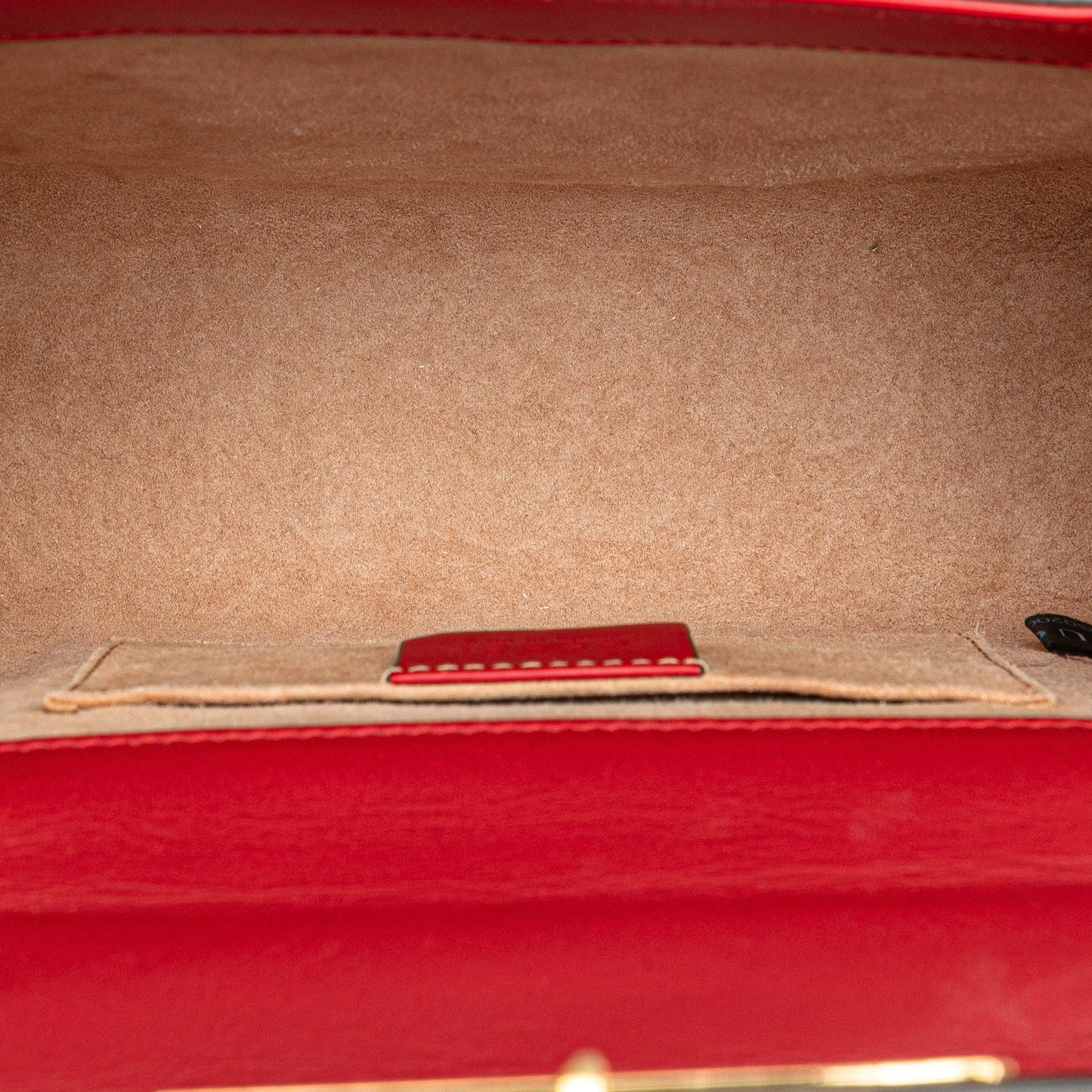 Gucci Small Pearl Studded Leather Padlock Crossbody Red