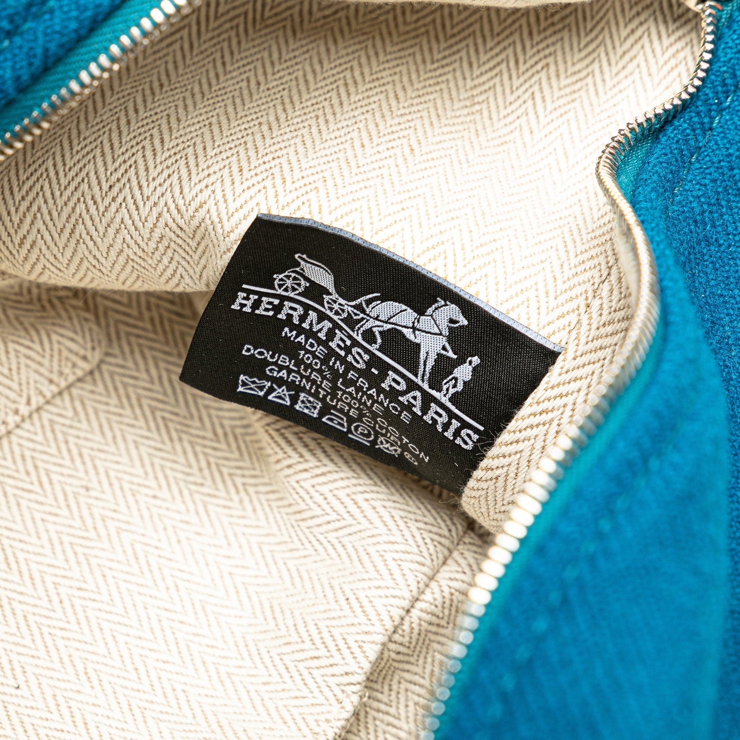 Hermès Small Toile Bride A Brac Blue
