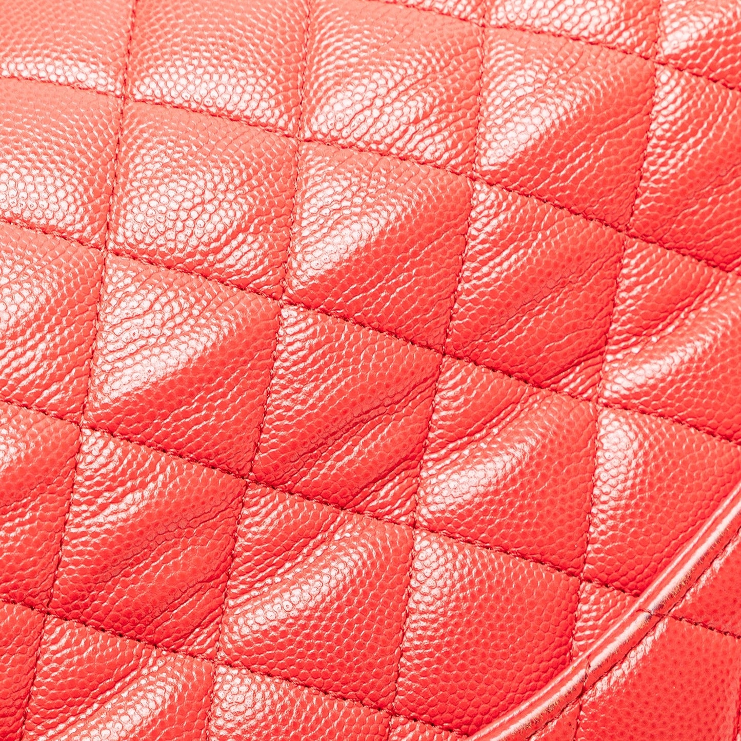Chanel Medium Classic Caviar Double Flap Red