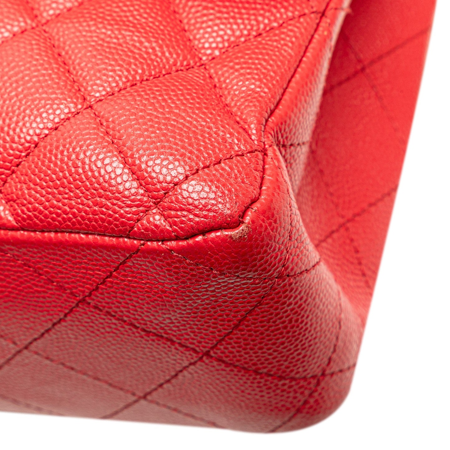Chanel Medium Classic Caviar Double Flap Red