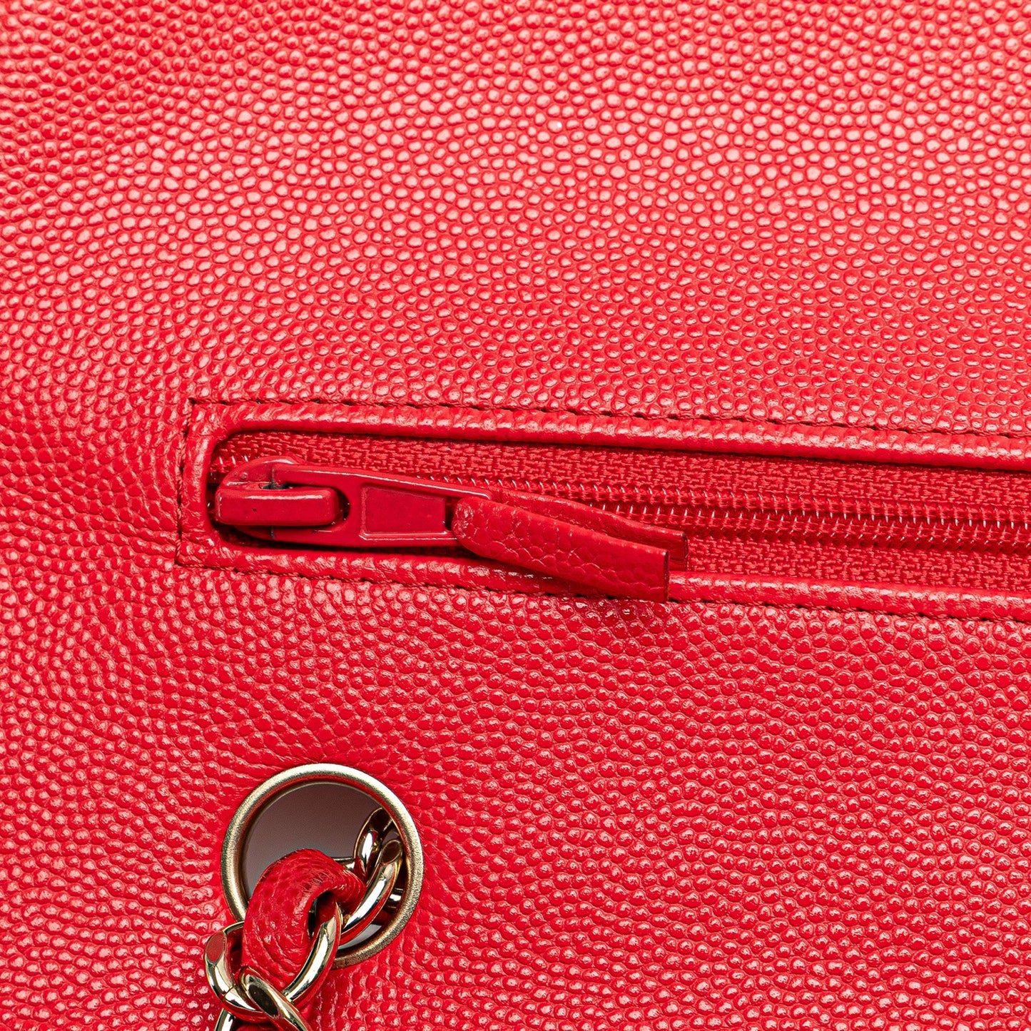 Chanel Medium Classic Caviar Double Flap Red