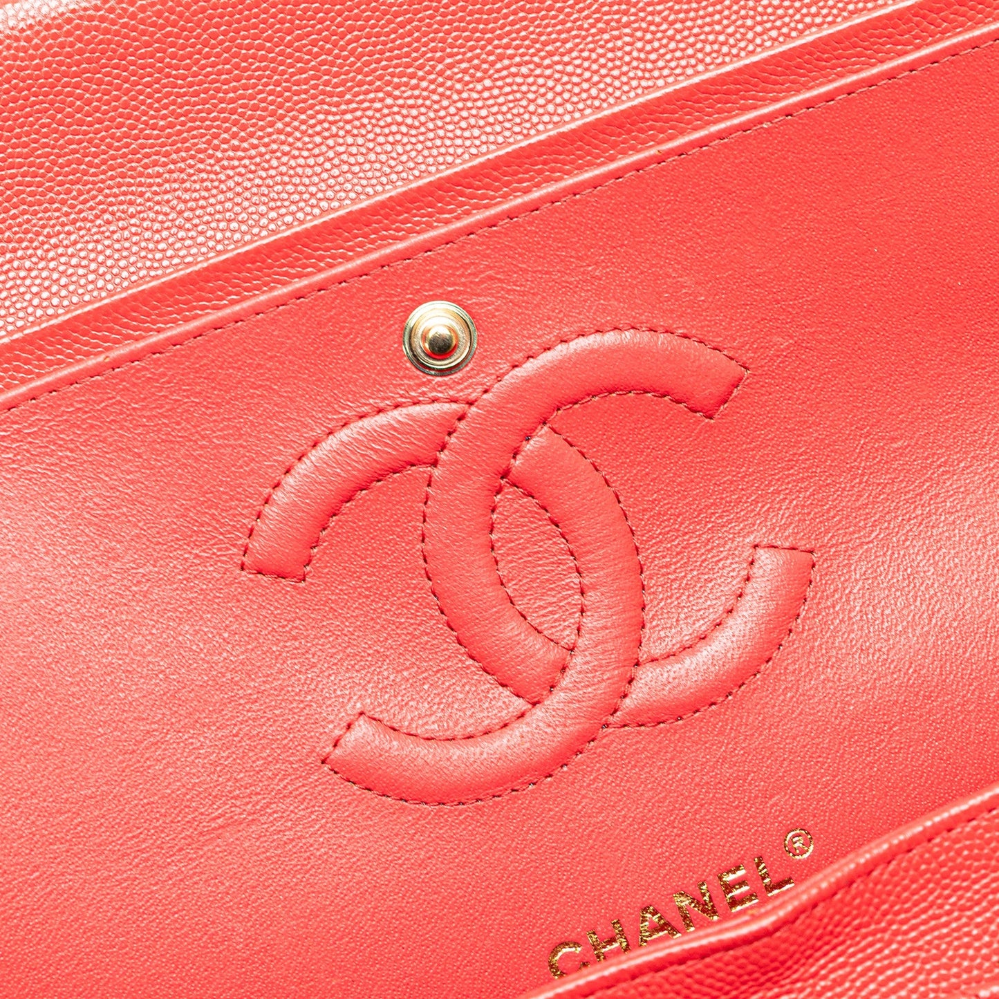 Chanel Medium Classic Caviar Double Flap Red