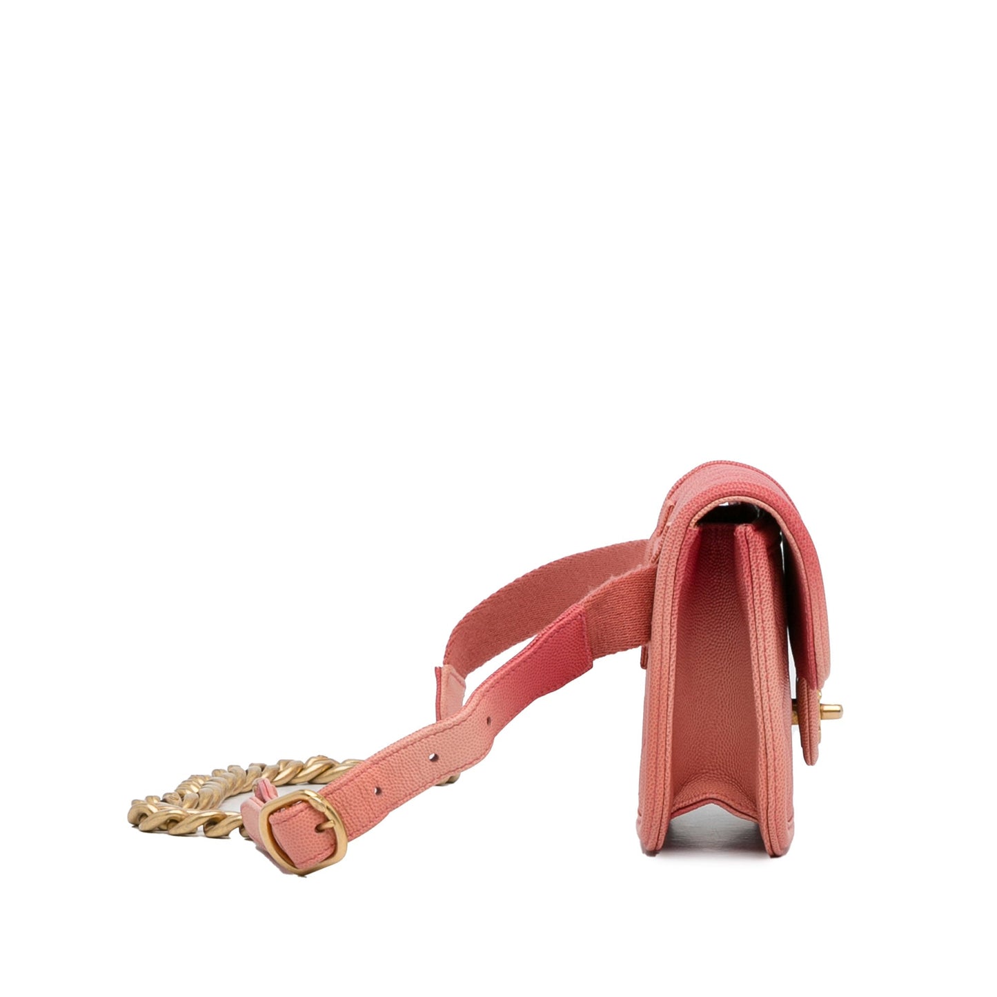 Chanel Caviar Sunset On The Sea Flap Belt Bag Pink