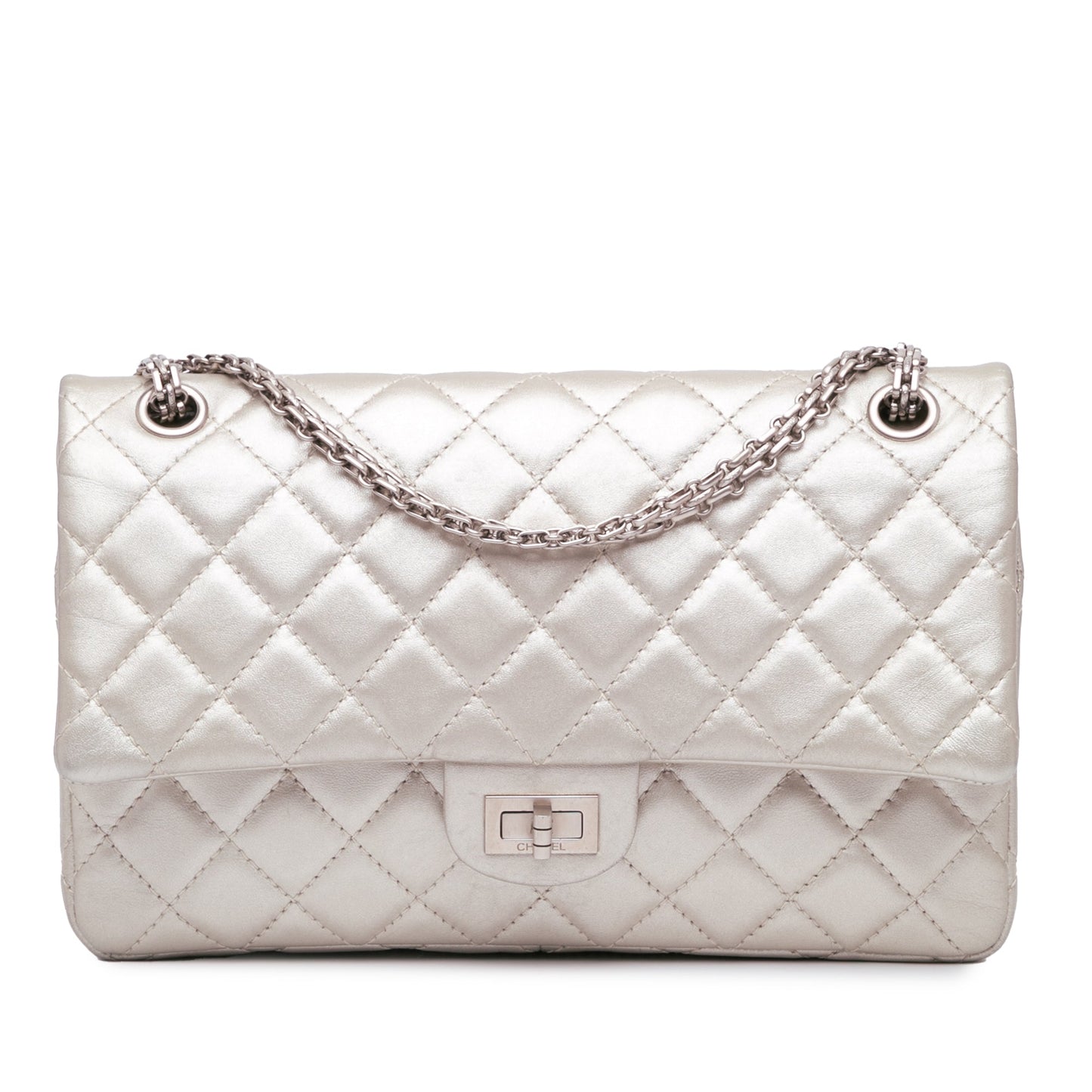 Chanel Reissue 2.55 Aged Calfskin Double Flap 226 Silver