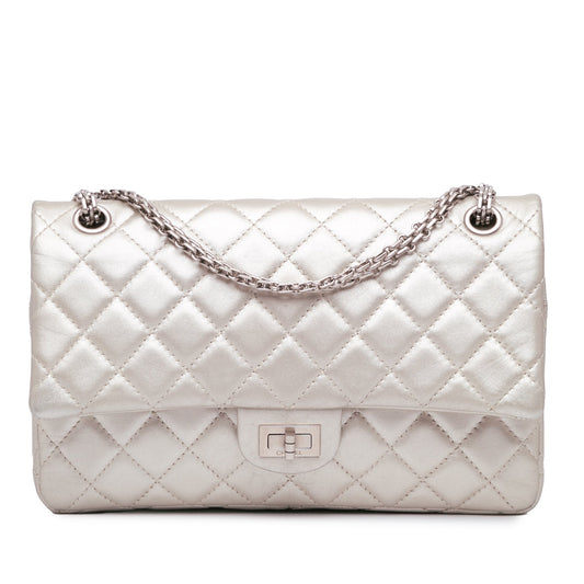 Chanel Reissue 2.55 Aged Calfskin Double Flap 226 Silver