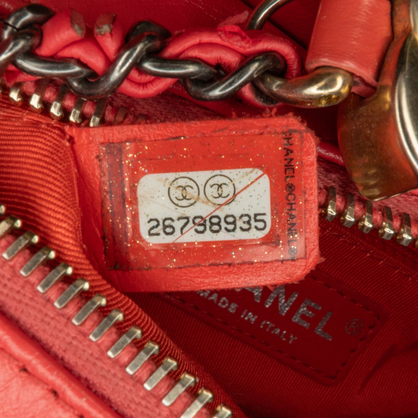 Chanel Small Aged Calfskin Gabrielle Crossbody Red