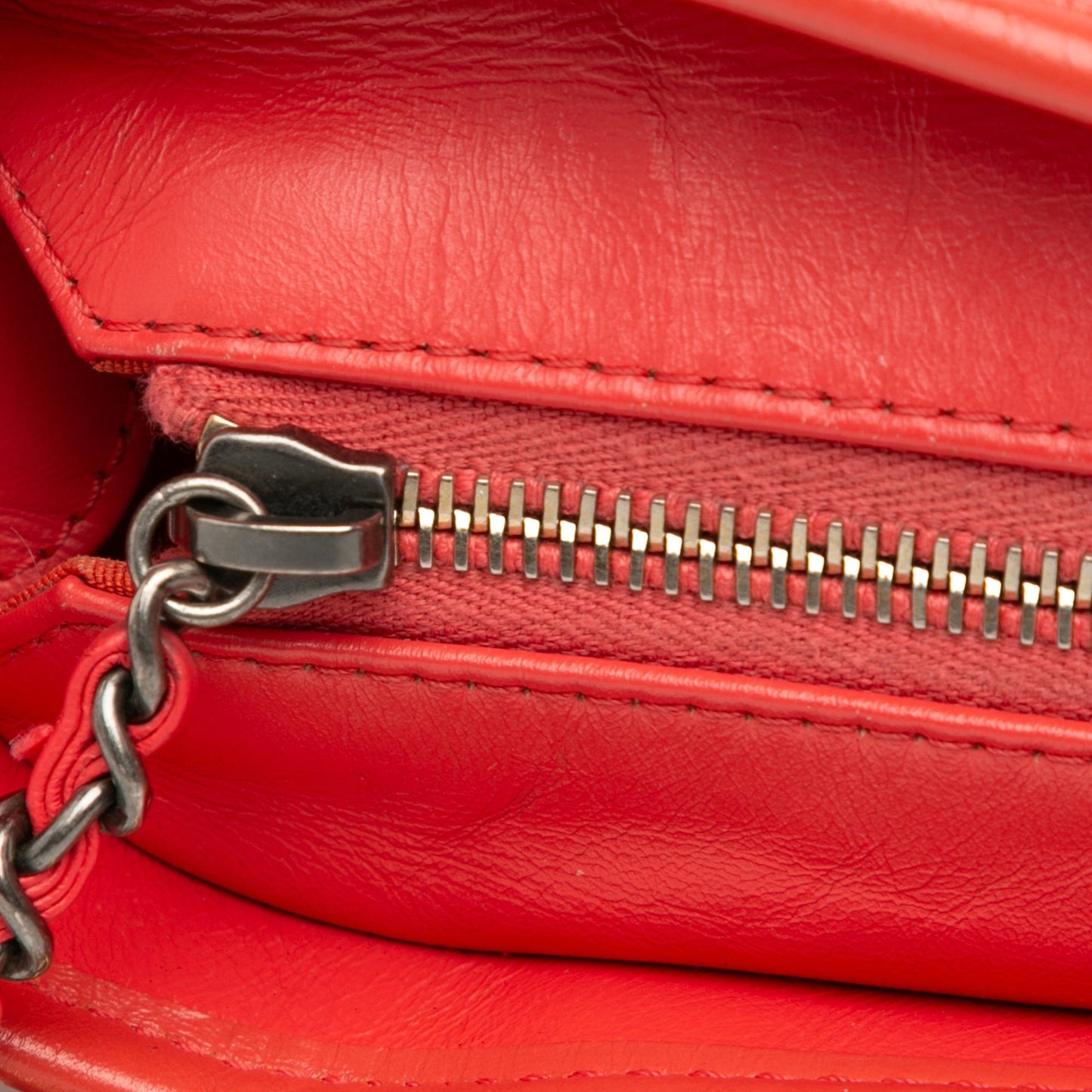 Chanel Small Aged Calfskin Gabrielle Crossbody Red