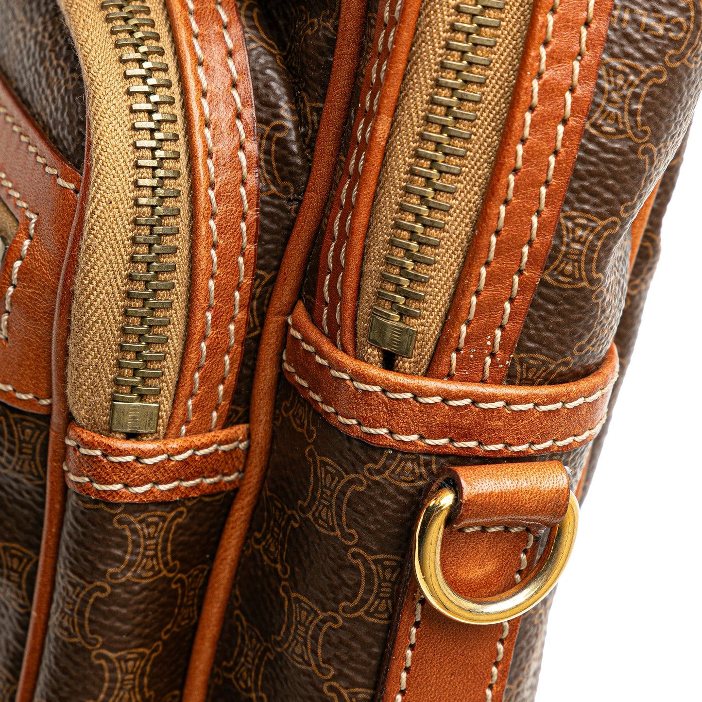 Celine Macadam Satchel Brown