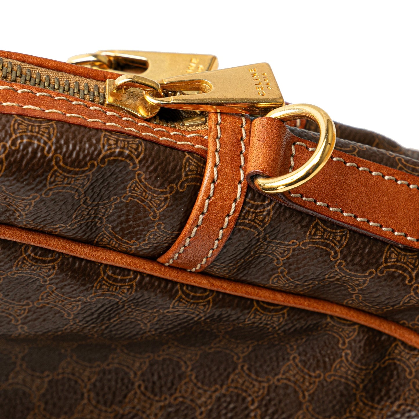 Celine Macadam Satchel Brown
