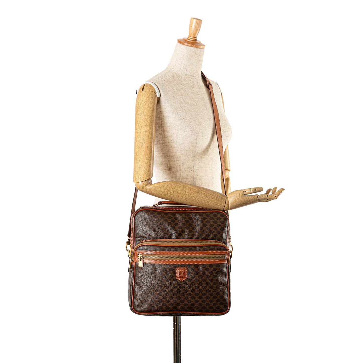 Celine Macadam Satchel Brown