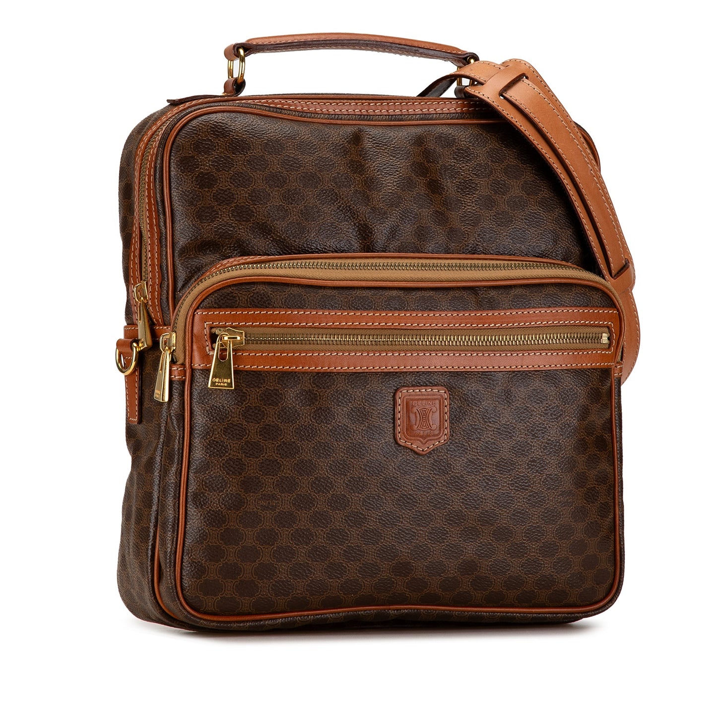 Celine Macadam Satchel Brown