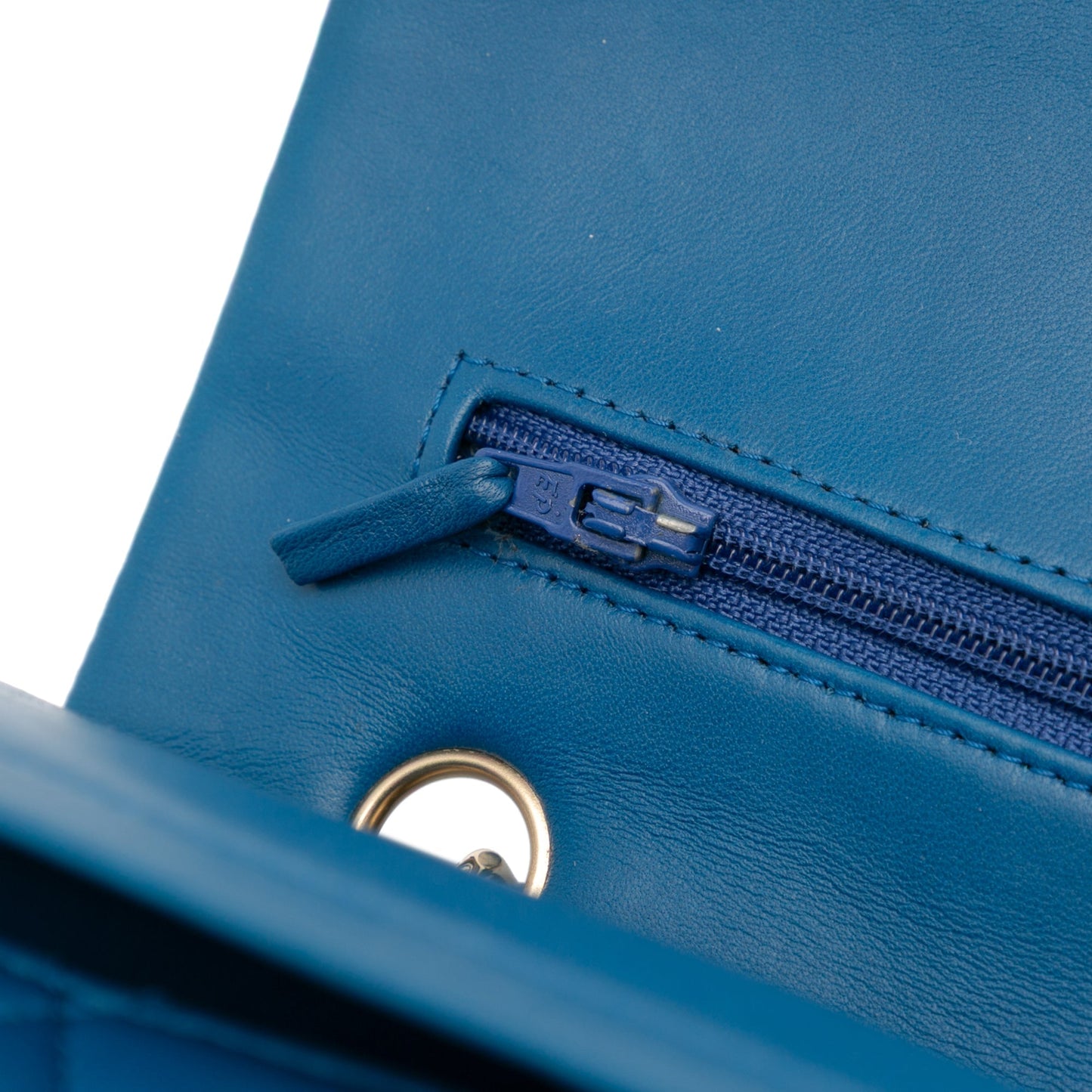 Chanel Medium Classic Lambskin Double Flap Blue