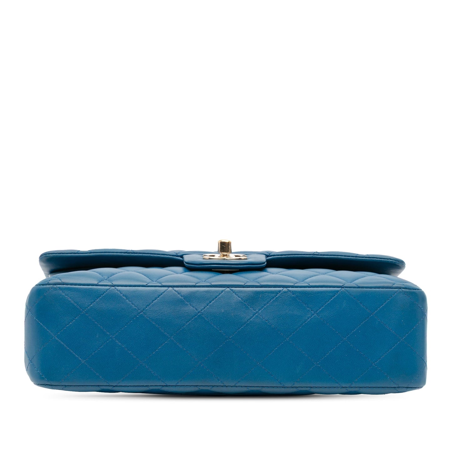 Chanel Medium Classic Lambskin Double Flap Blue