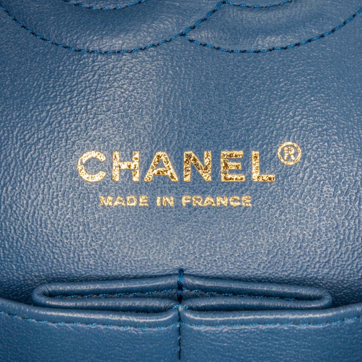 Chanel Medium Classic Lambskin Double Flap Blue