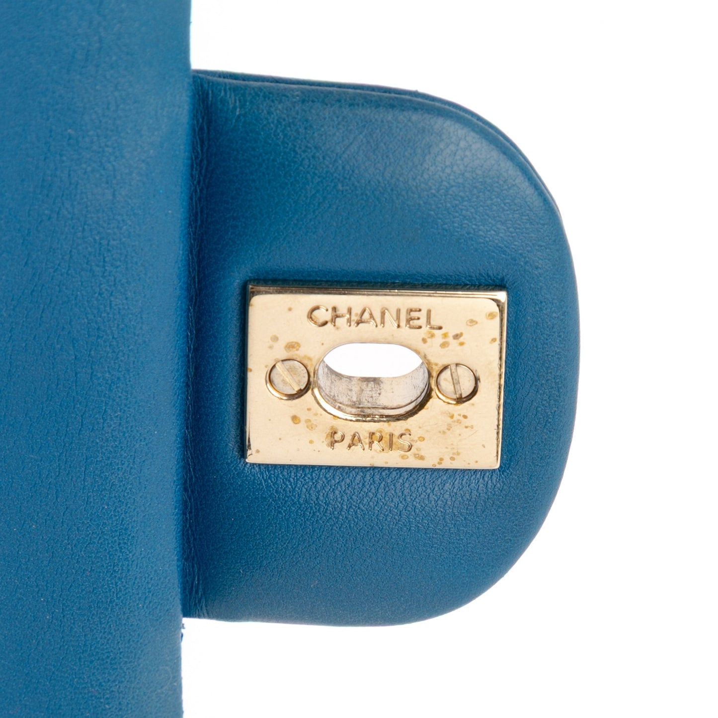 Chanel Medium Classic Lambskin Double Flap Blue