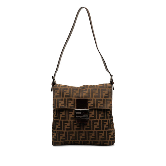 Fendi Zucca Canvas Shoulder Bag Brown