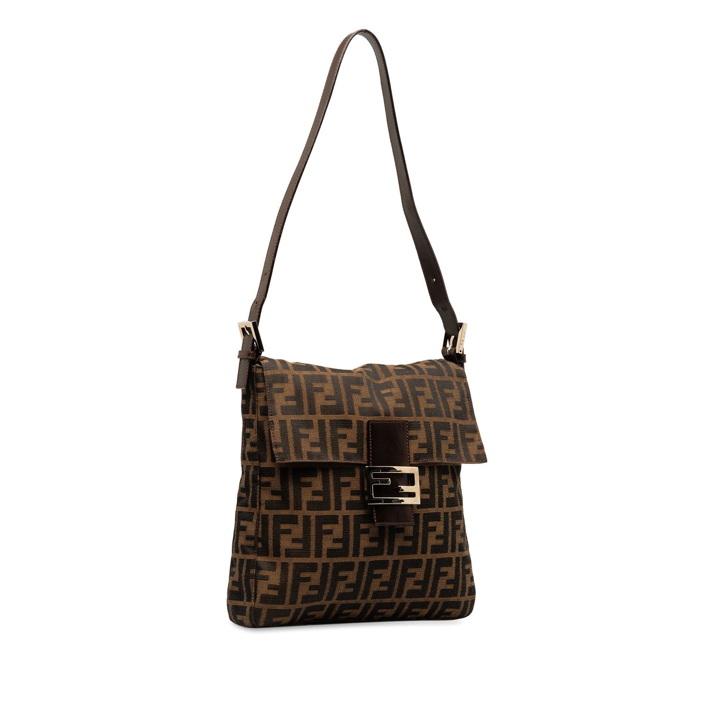 Fendi Zucca Canvas Shoulder Bag Brown