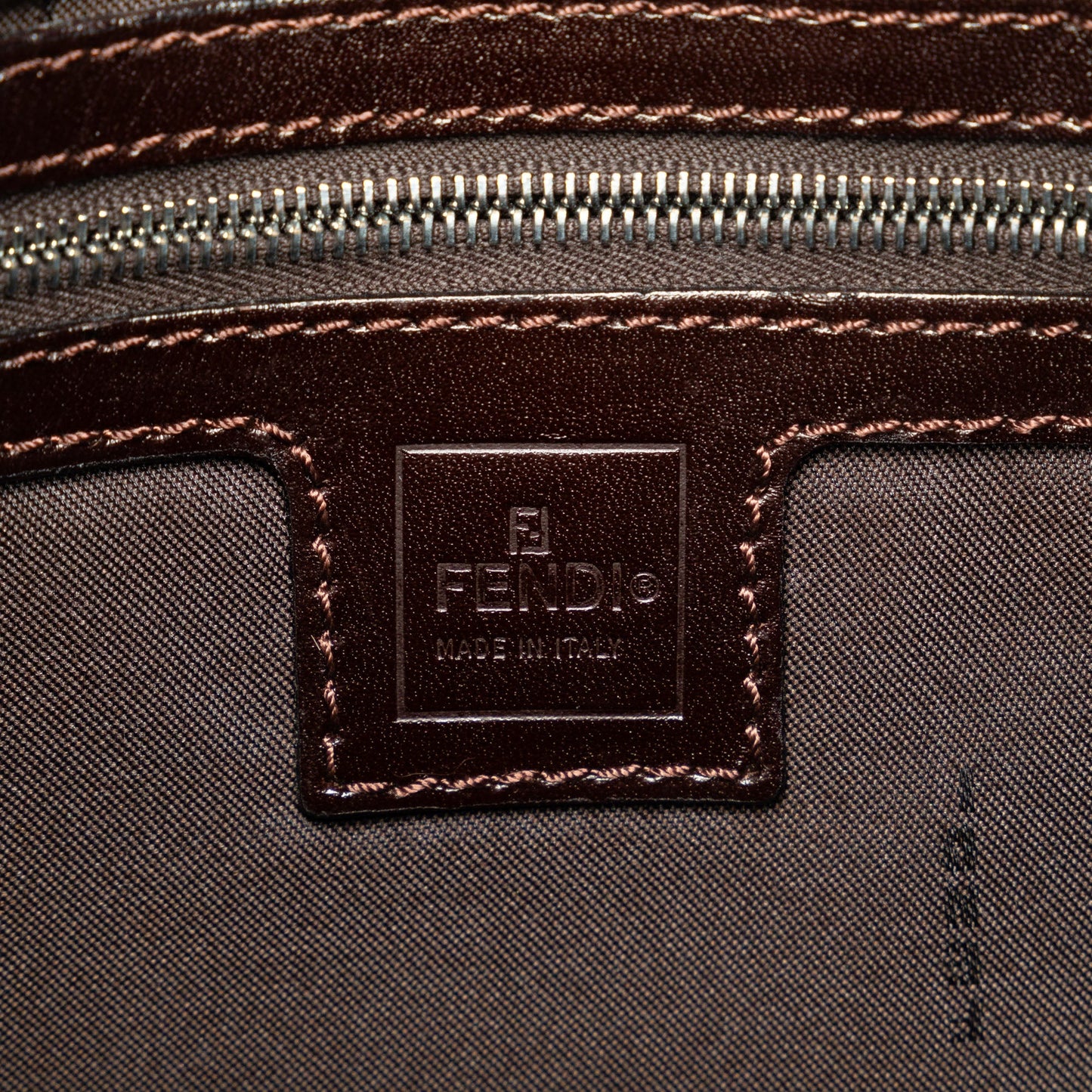 Fendi Zucca Canvas Shoulder Bag Brown