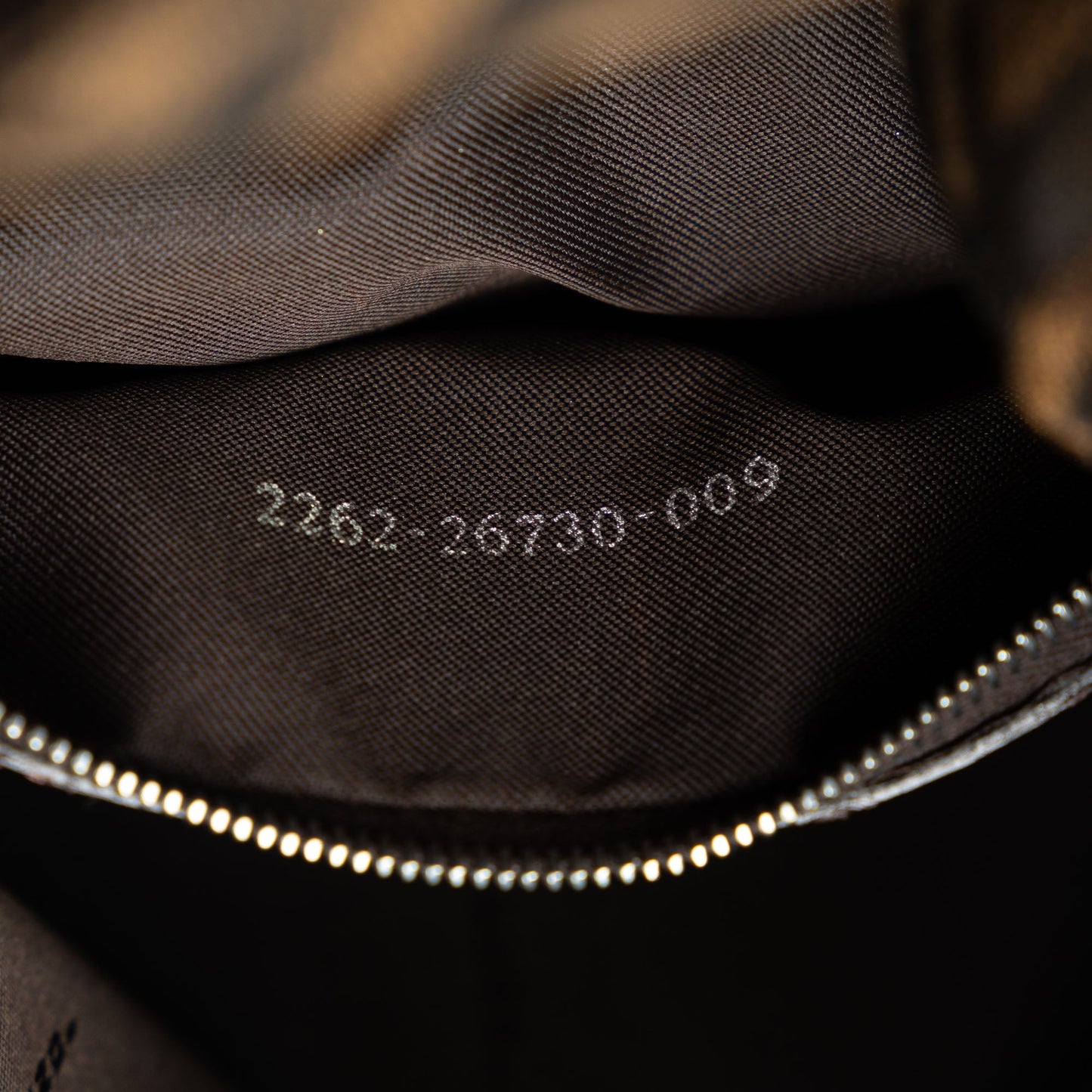 Fendi Zucca Canvas Shoulder Bag Brown