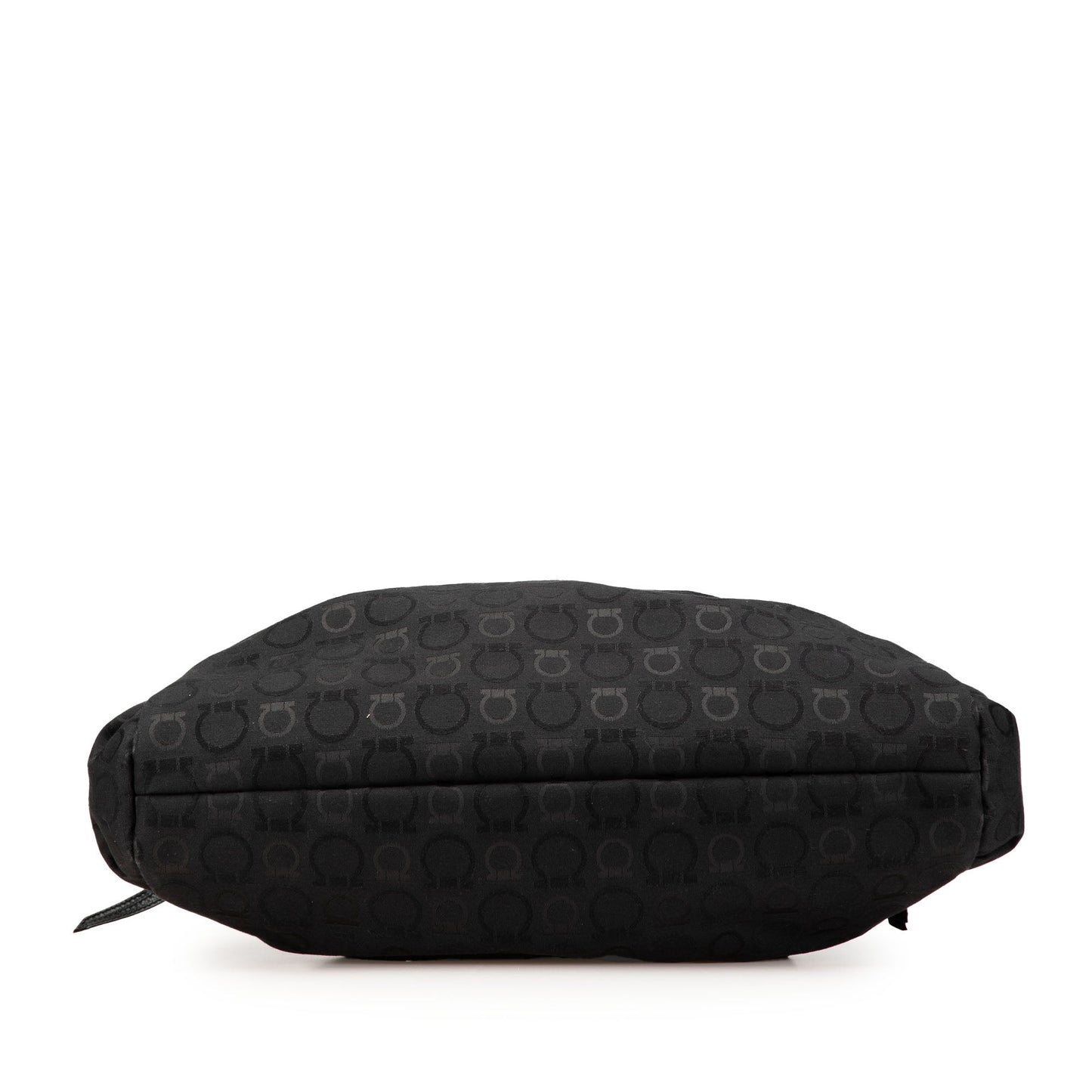 Ferragamo Canvas Gancini Marisa Handbag Black
