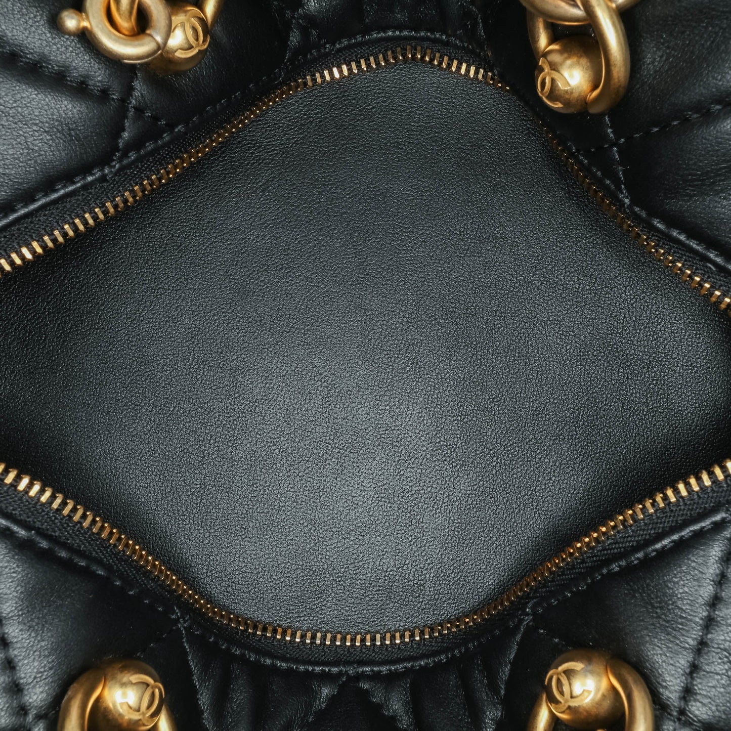 Chanel MÃ©tiers d'Art CC Quilted Lambskin Box Top Handle Satchel Black