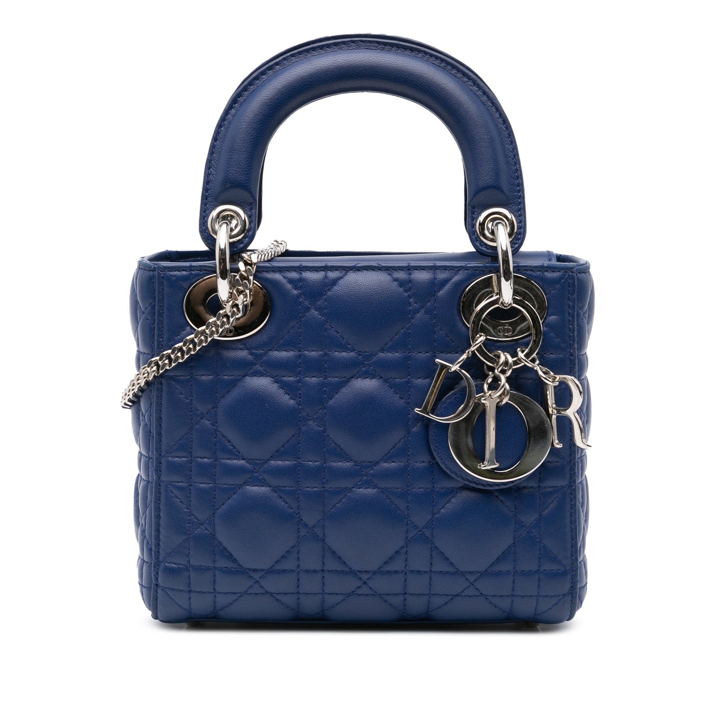 Dior Mini Lambskin Cannage Lady Dior Blue