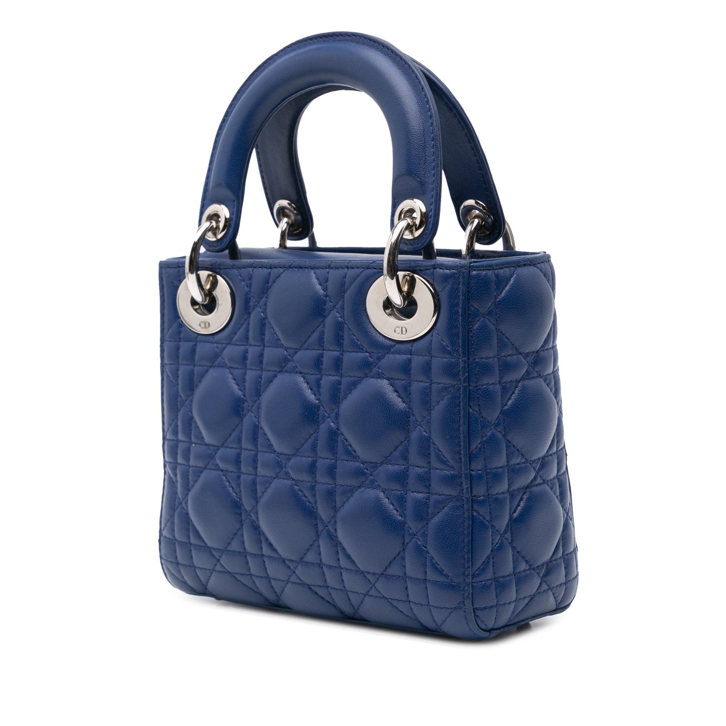 Dior Mini Lambskin Cannage Lady Dior Blue