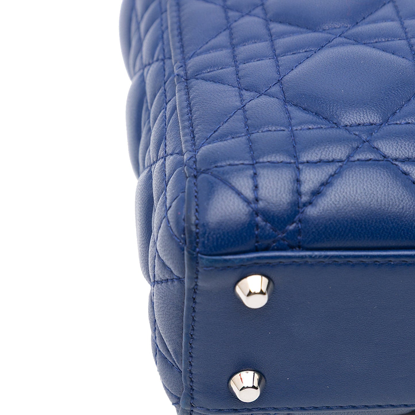 Dior Mini Lambskin Cannage Lady Dior Blue