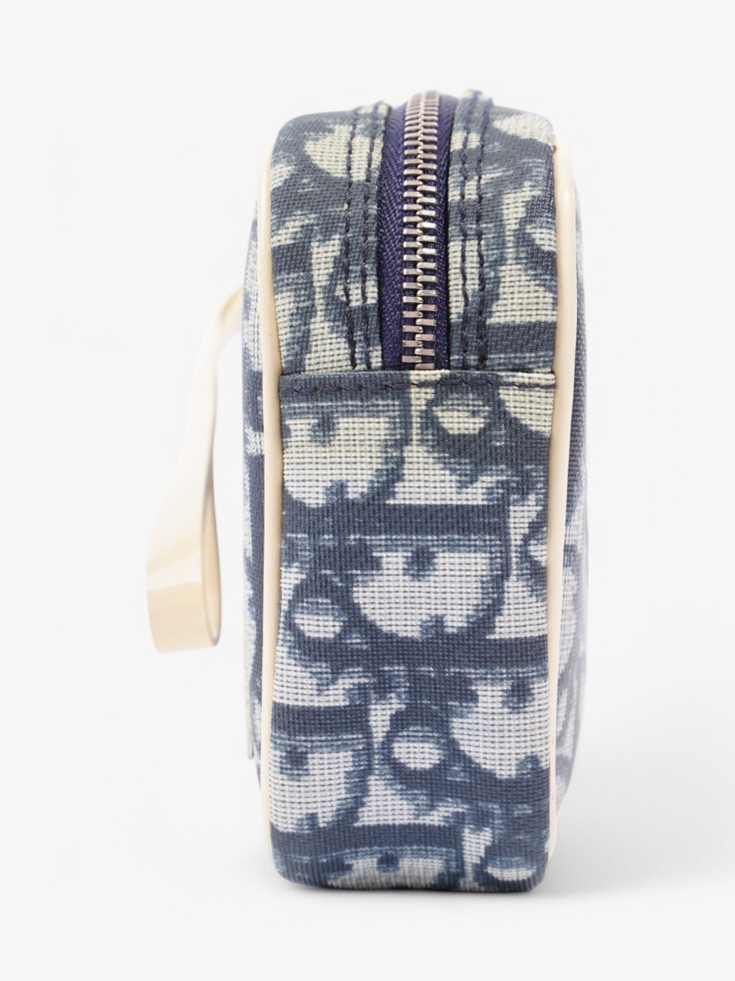 Christian Dior Vintage Pouch Blue / Beige Canvas