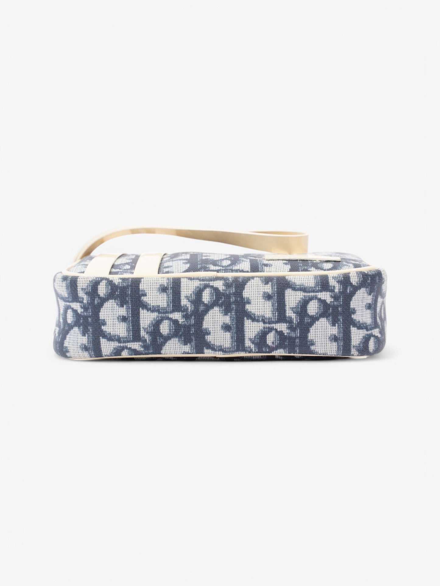 Christian Dior Vintage Pouch Blue / Beige Canvas