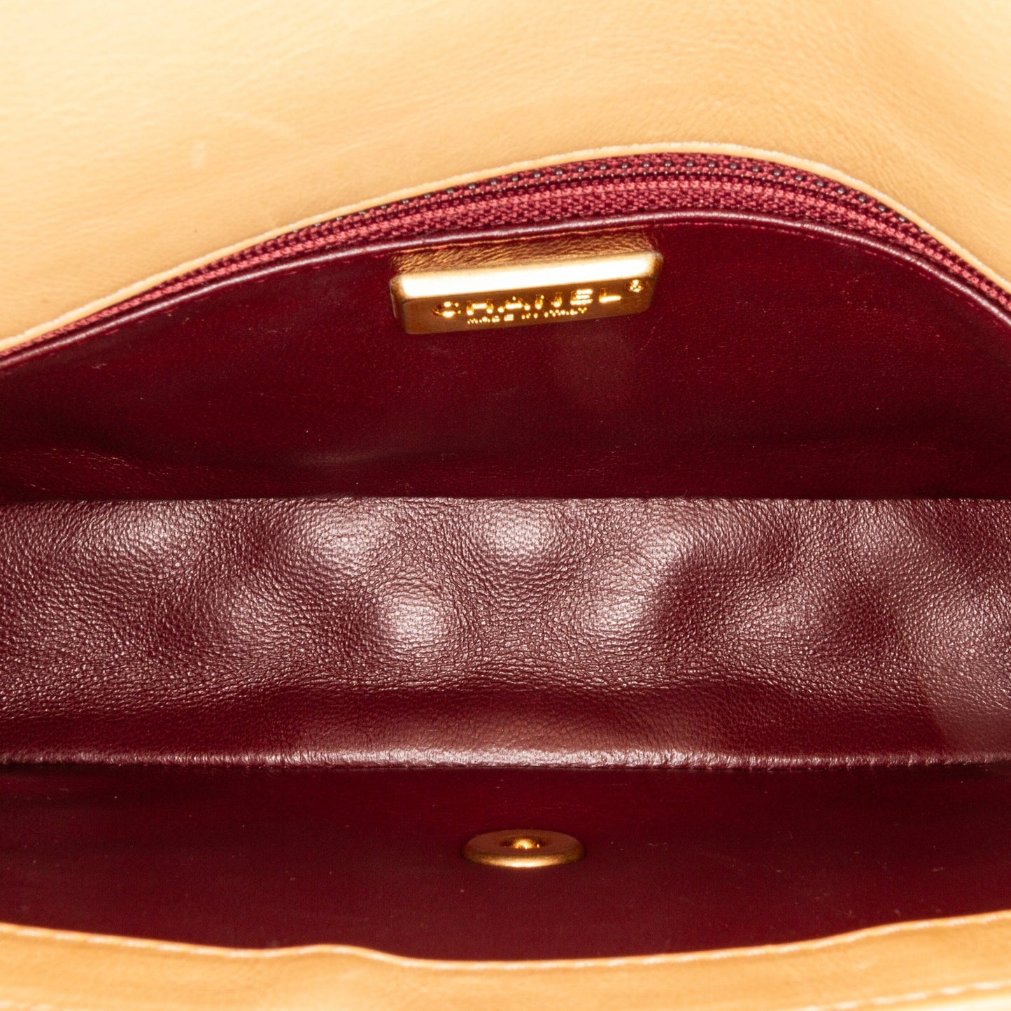 Chanel Medium Classic Lambskin Metal Edge Shoulder Bag Yellow