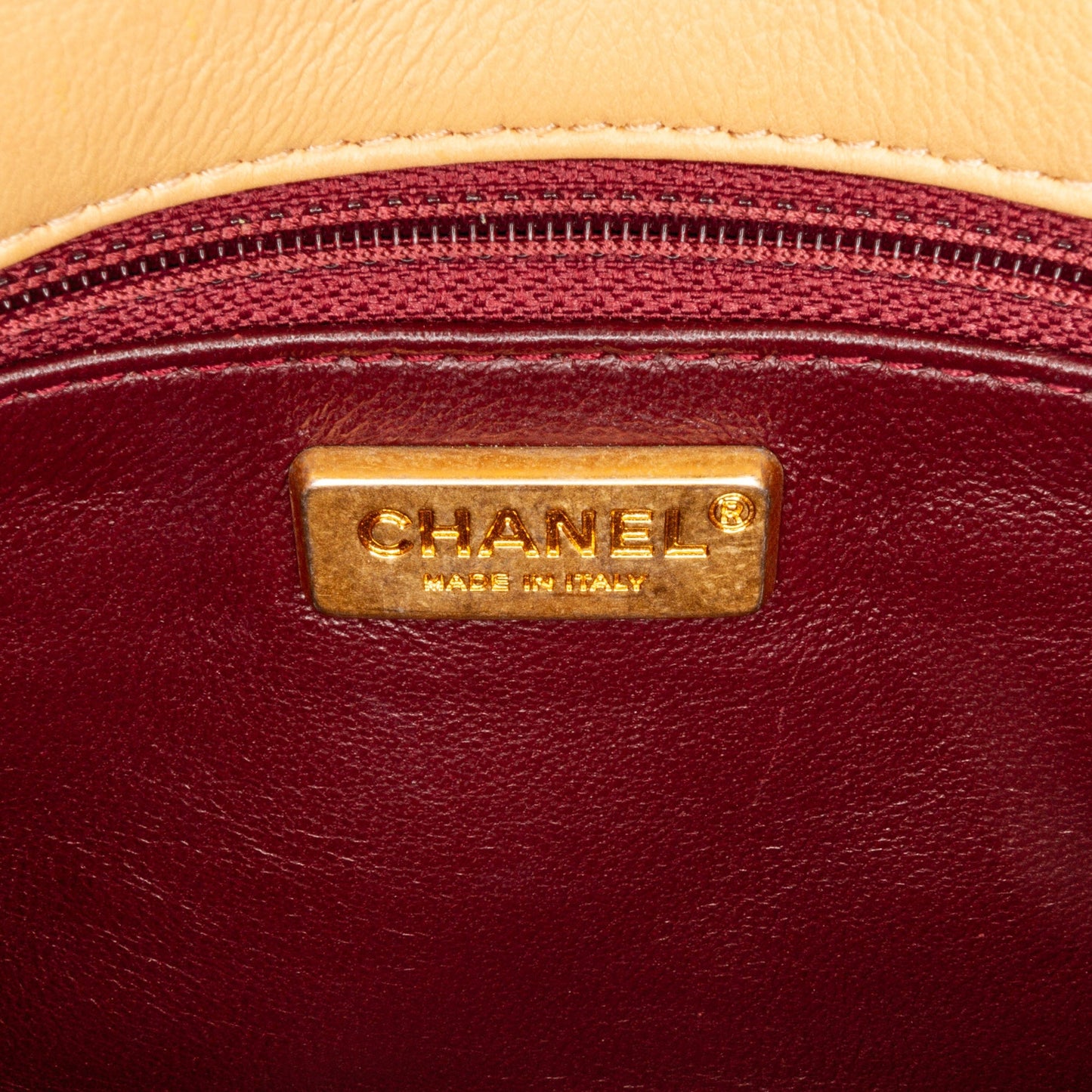 Chanel Medium Classic Lambskin Metal Edge Shoulder Bag Yellow