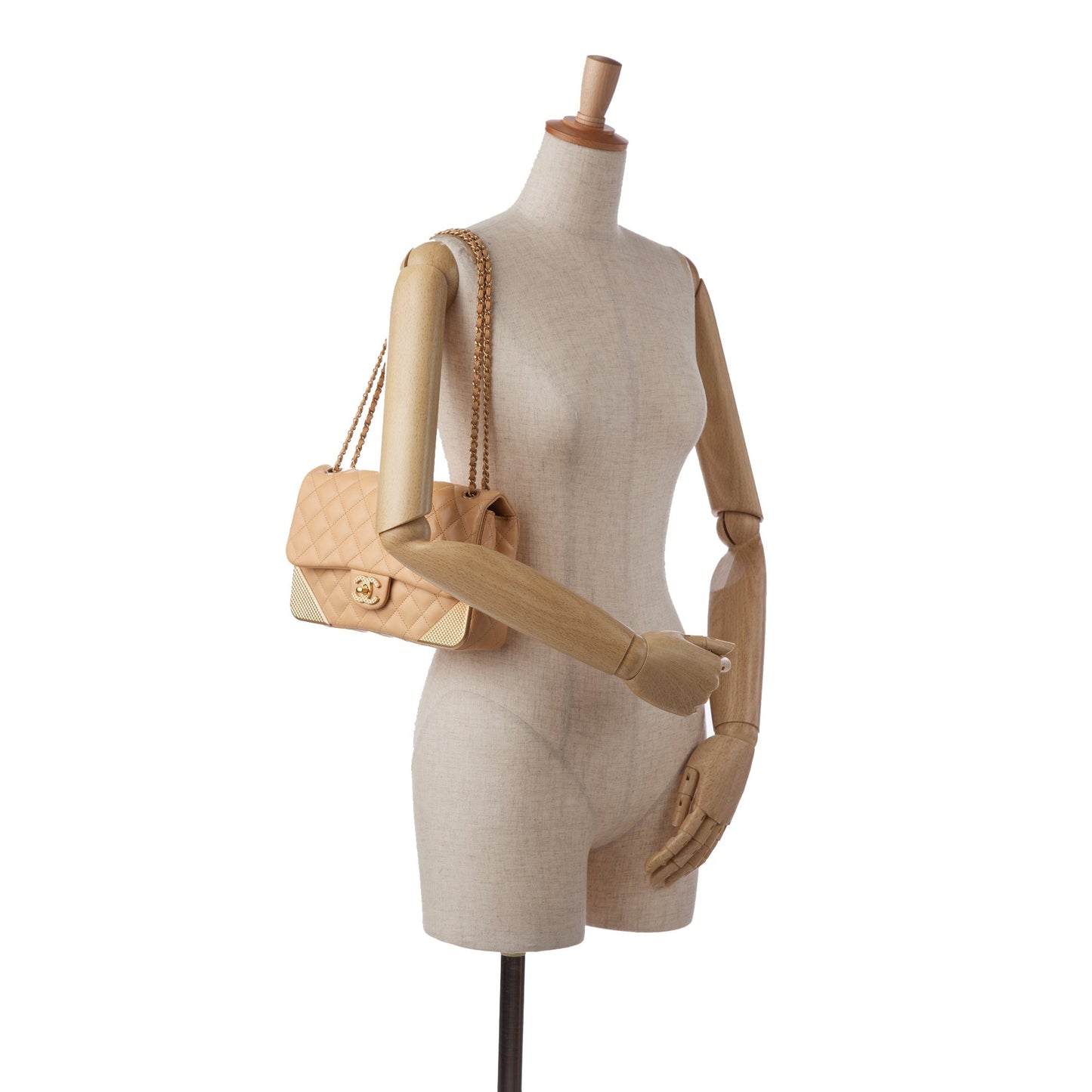 Chanel Medium Classic Lambskin Metal Edge Shoulder Bag Yellow