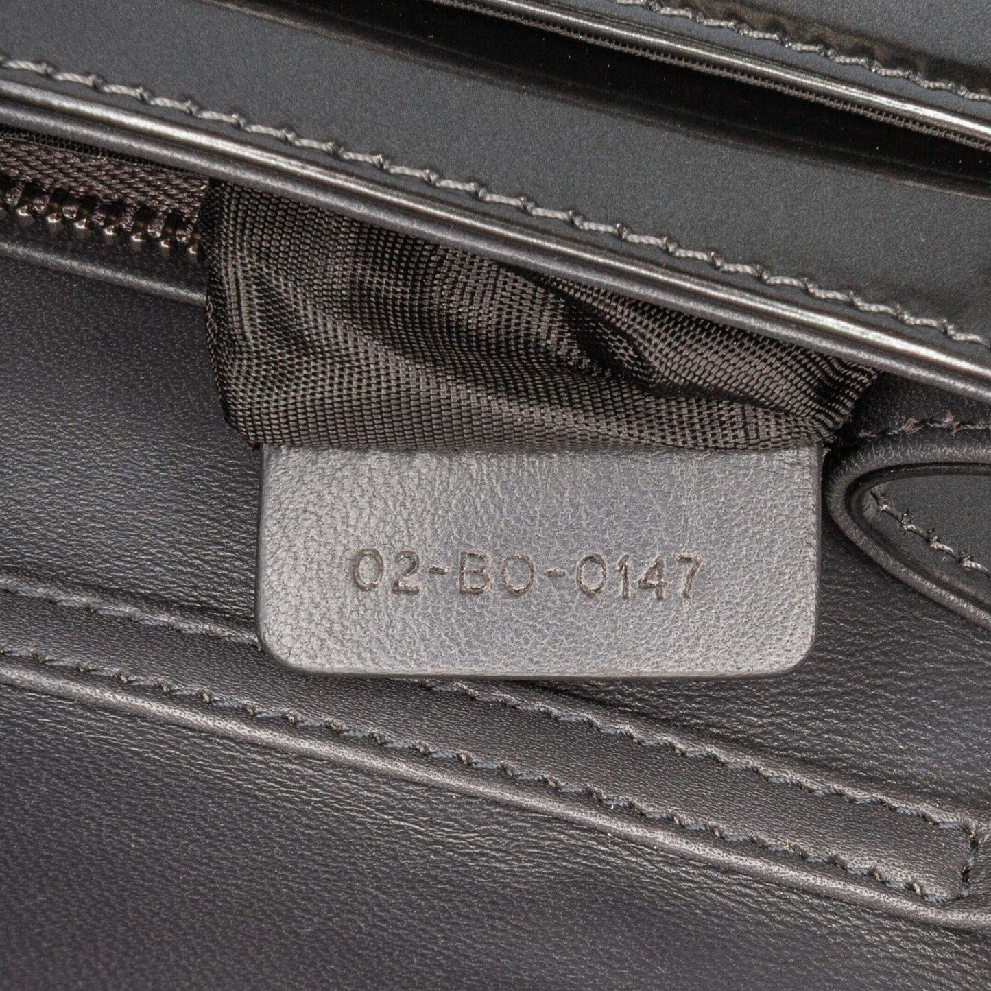 Dior Metallic Patent Microcannage Diorama Wallet on Chain Black