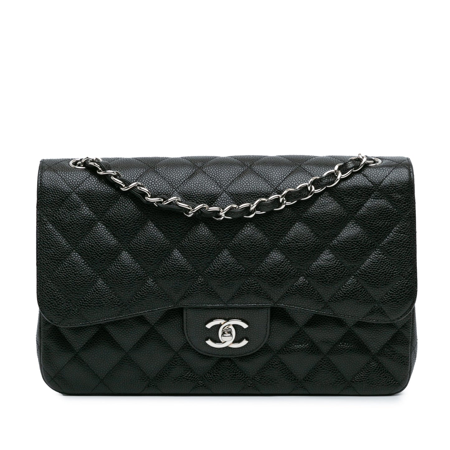 Chanel Jumbo Classic Caviar Double Flap Black