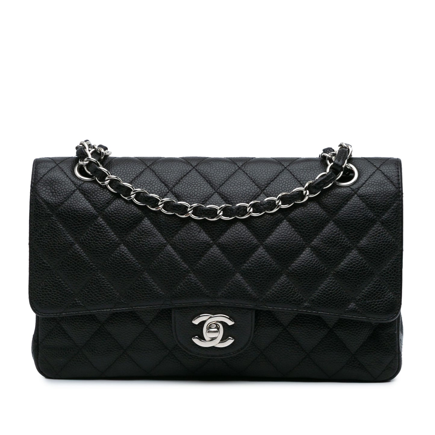 Chanel Medium Classic Caviar Double Flap Black
