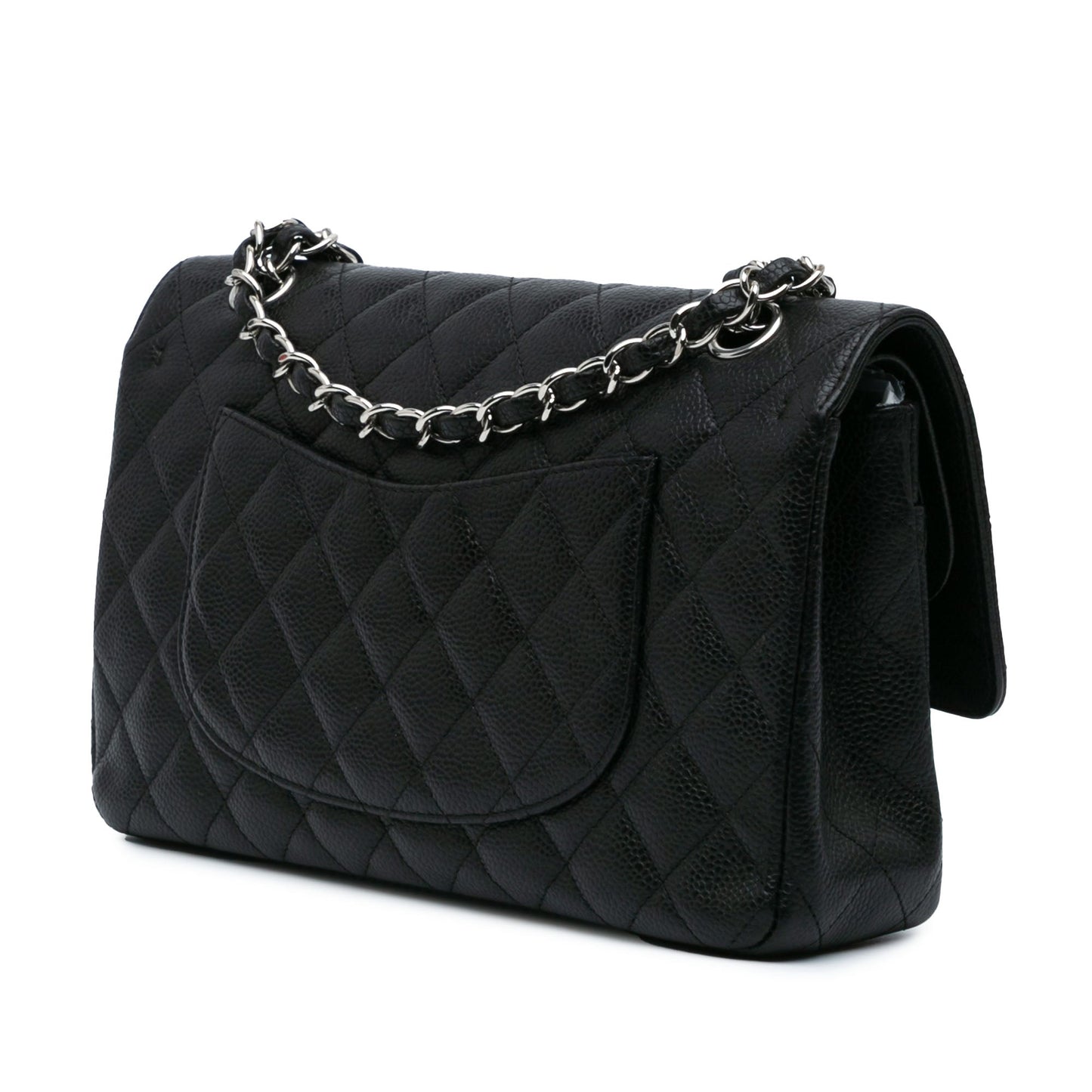 Chanel Medium Classic Caviar Double Flap Black