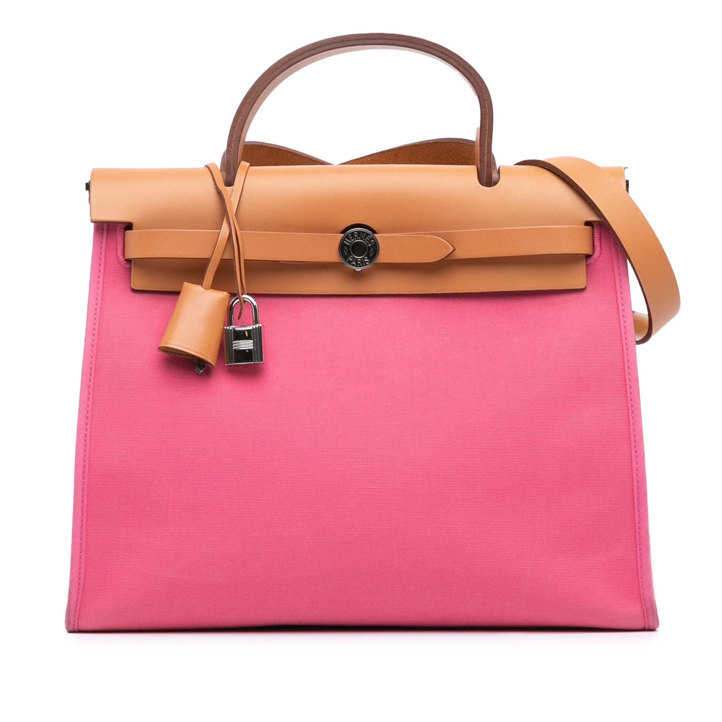 Hermès Toile Herbag Zip 31 Pink