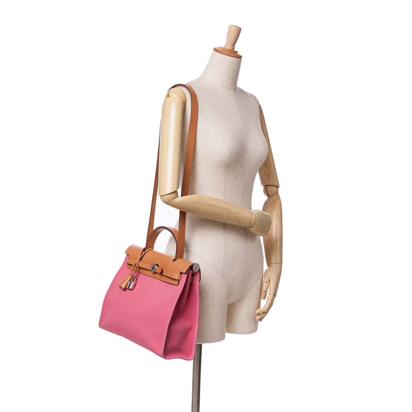 Hermès Toile Herbag Zip 31 Pink