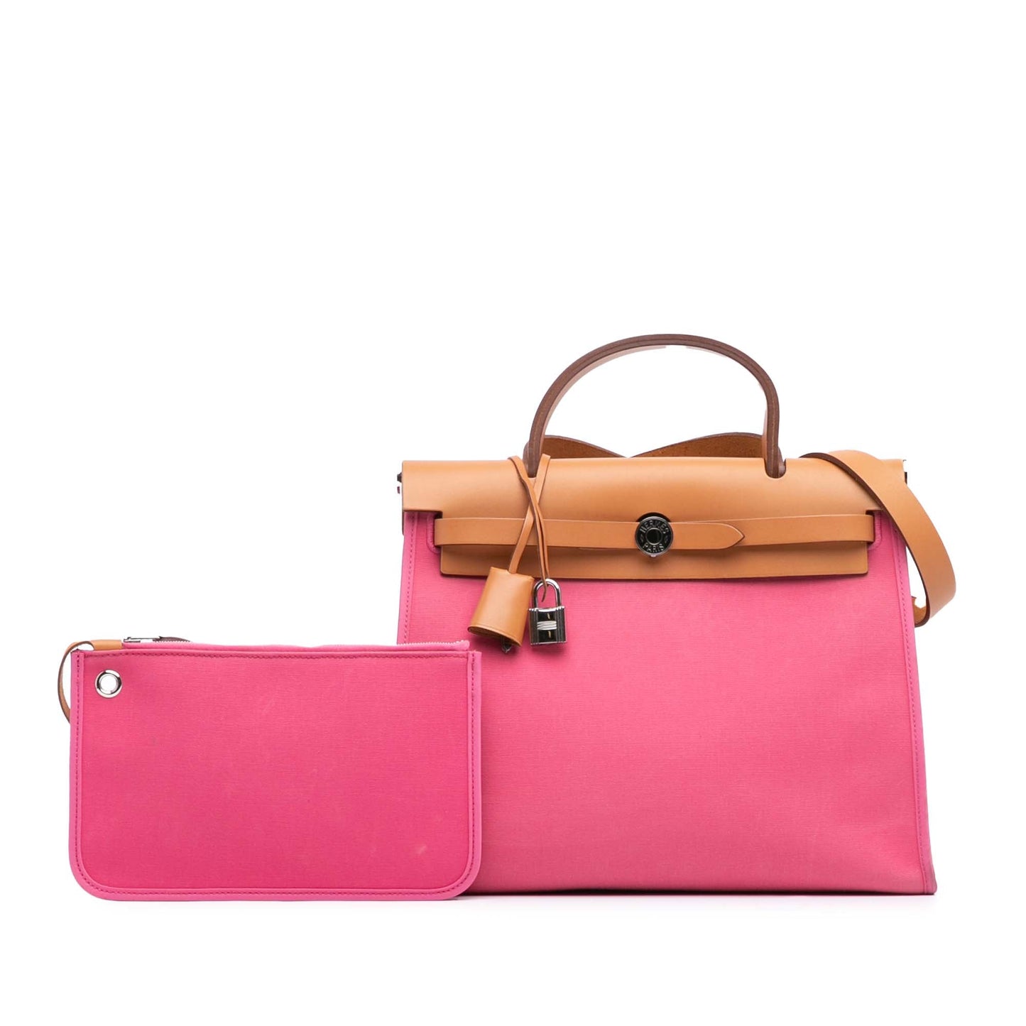 Hermès Toile Herbag Zip 31 Pink