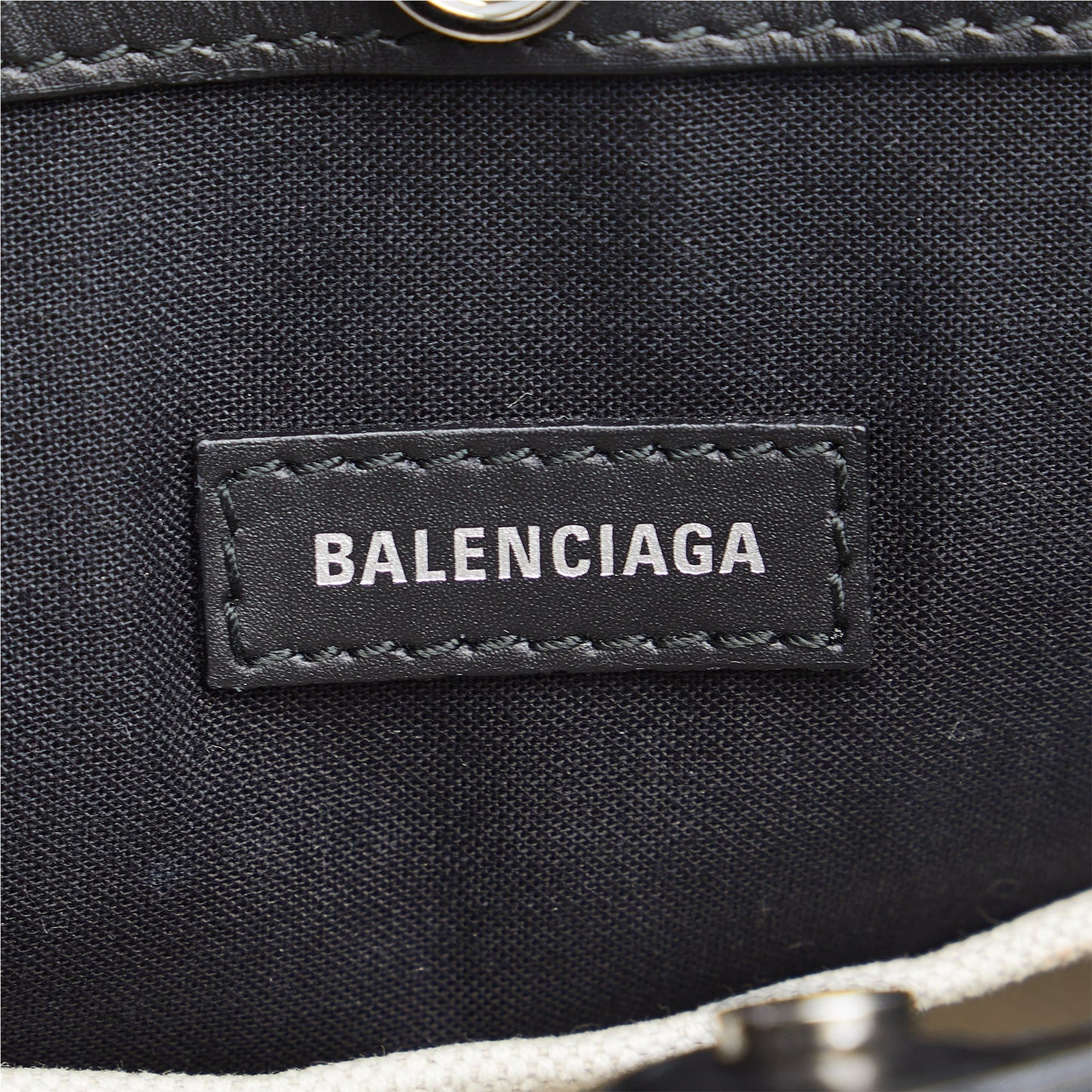 Balenciaga All Over Logo Navy Pochette S White