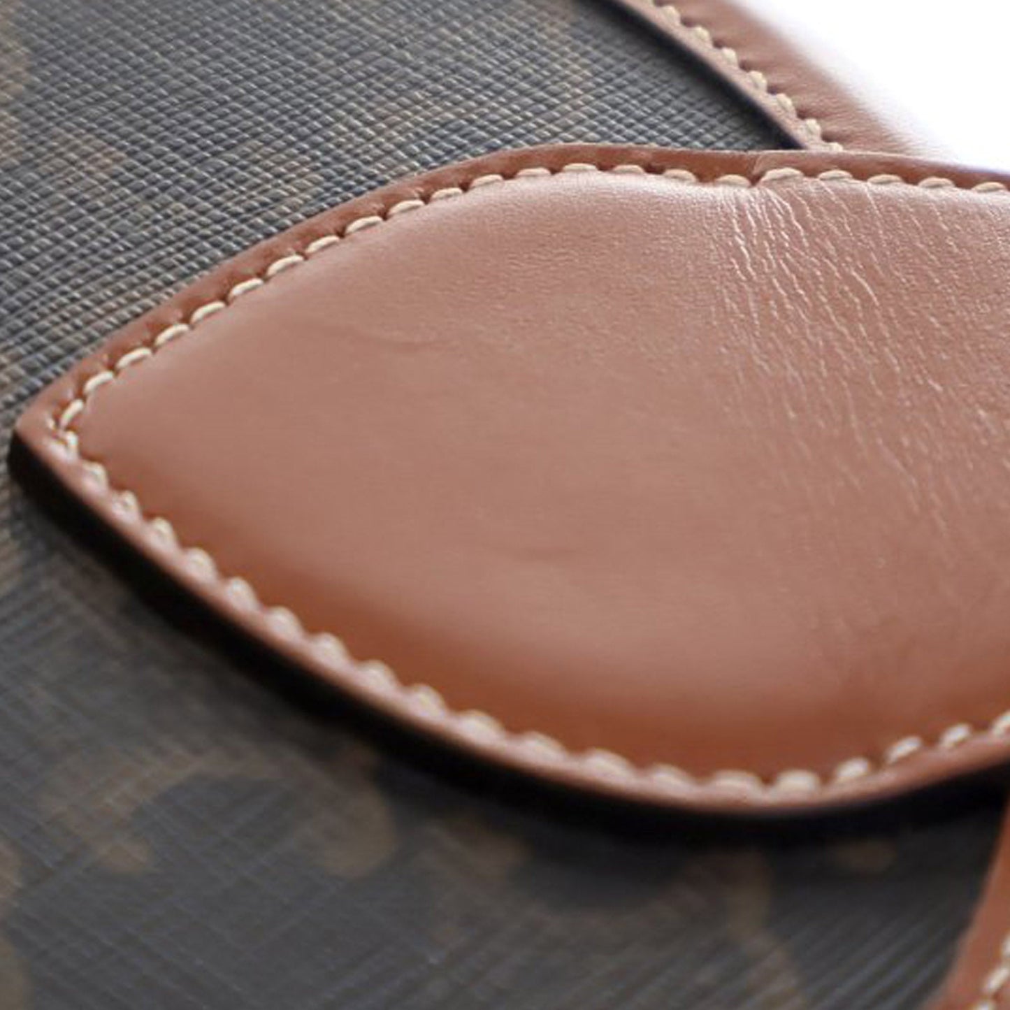 Celine Medium Triomphe Coated Canvas Tambour Crossbody Brown