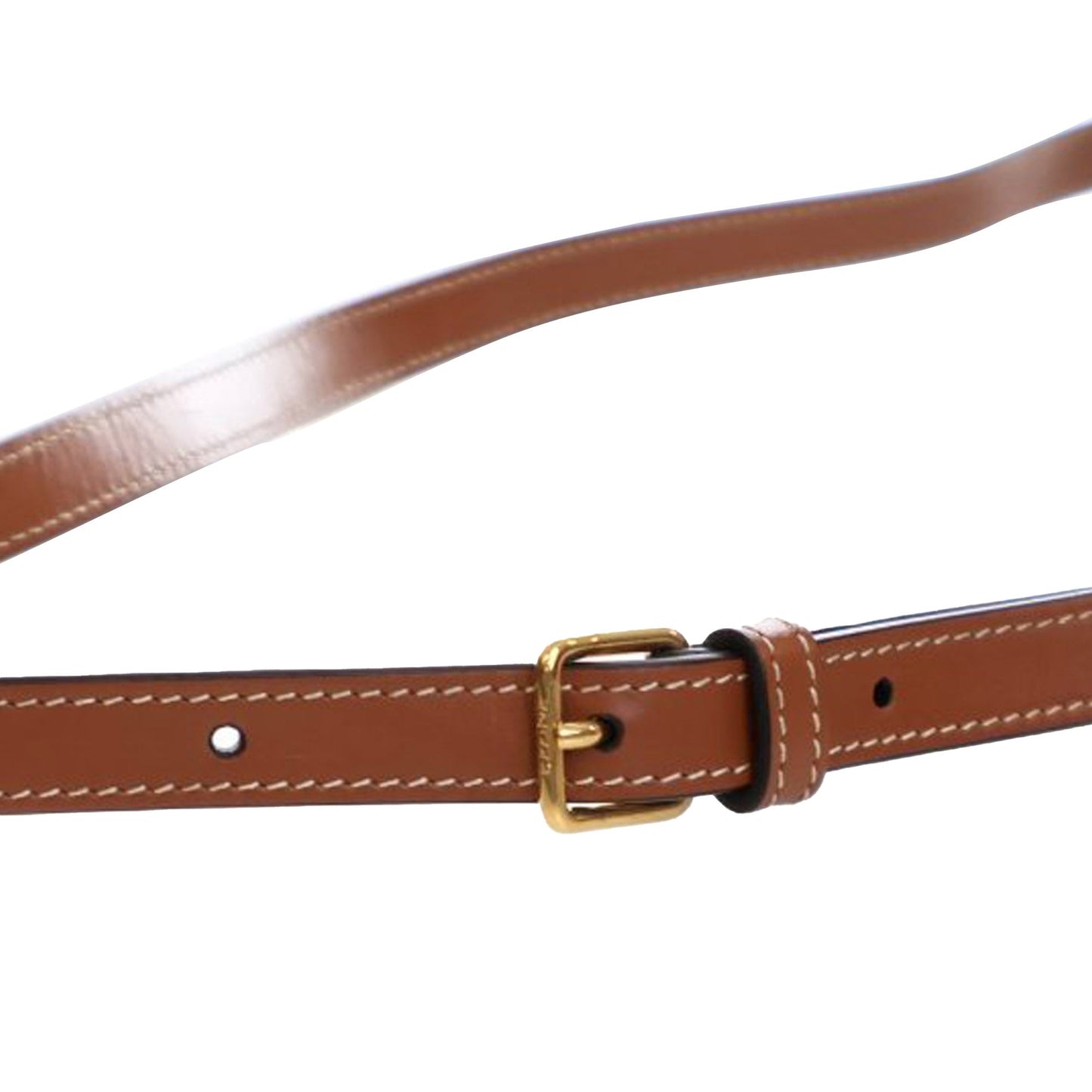 Celine Medium Triomphe Coated Canvas Tambour Crossbody Brown