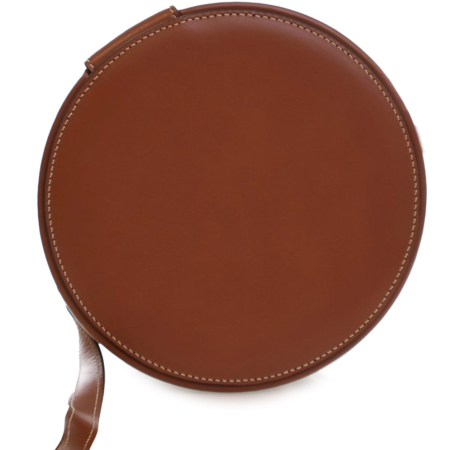 Celine Medium Triomphe Coated Canvas Tambour Crossbody Brown