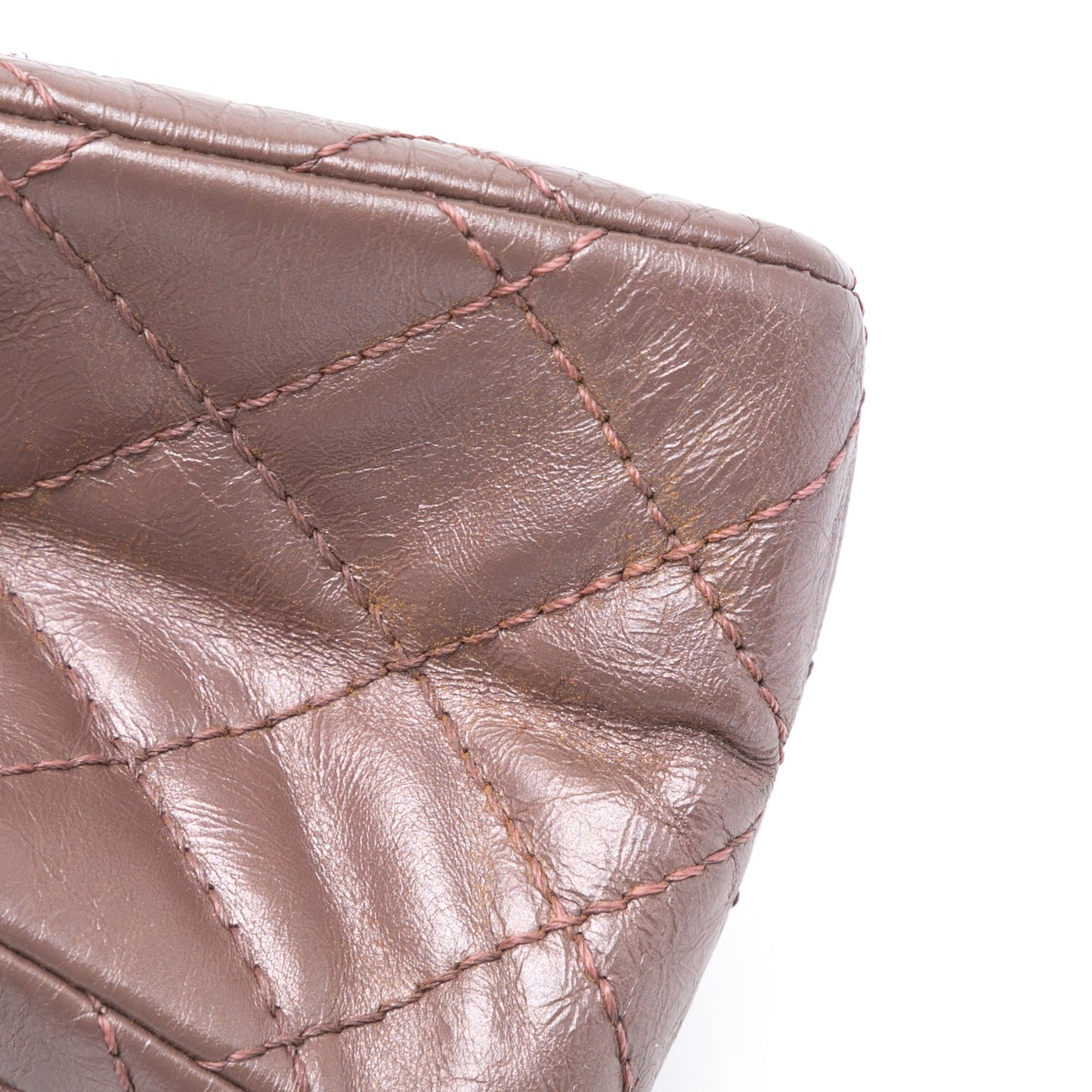 Chanel Reissue 2.55 Aged Metallic Calfskin Double Flap 226 Pink