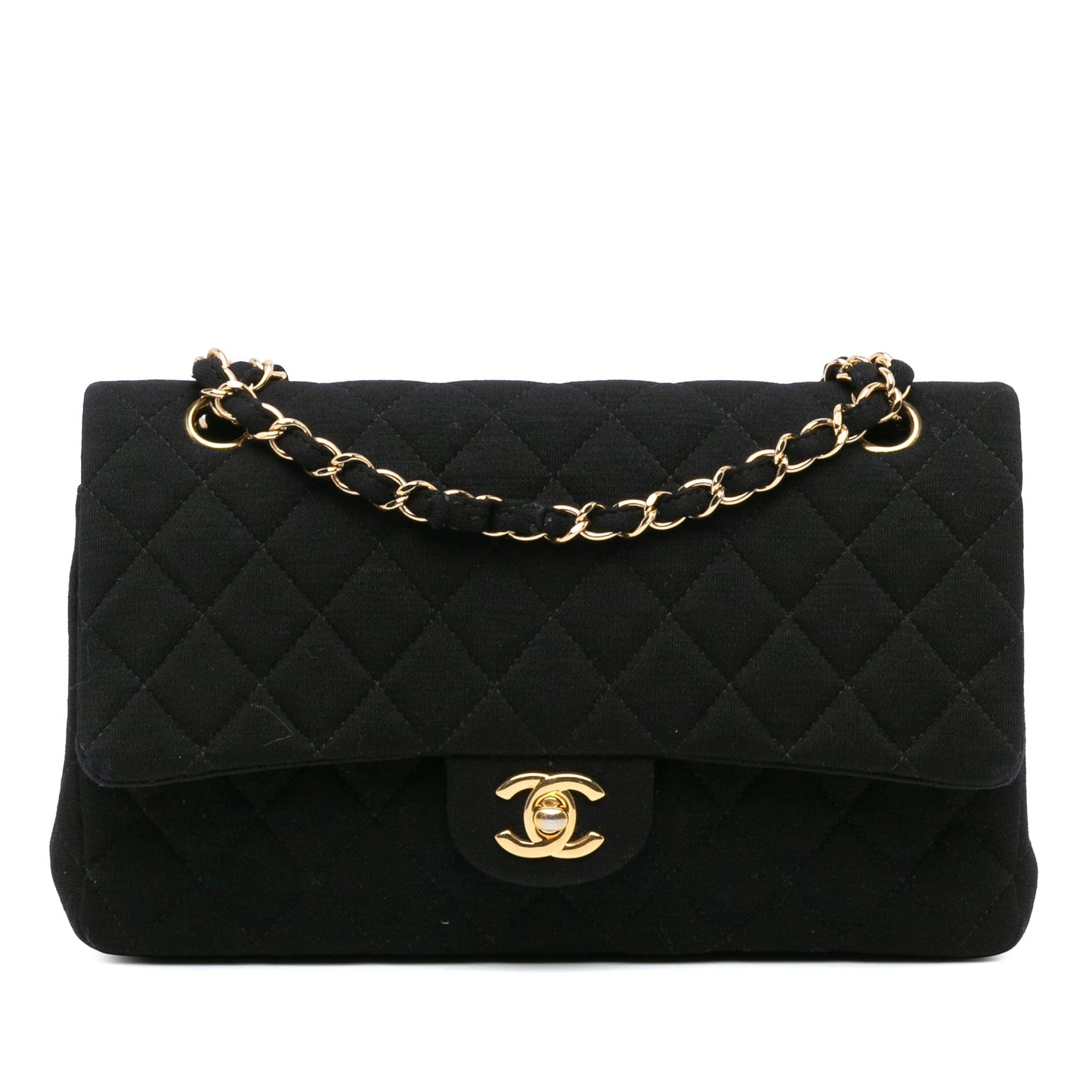 Chanel Medium Classic Jersey Double Flap Black
